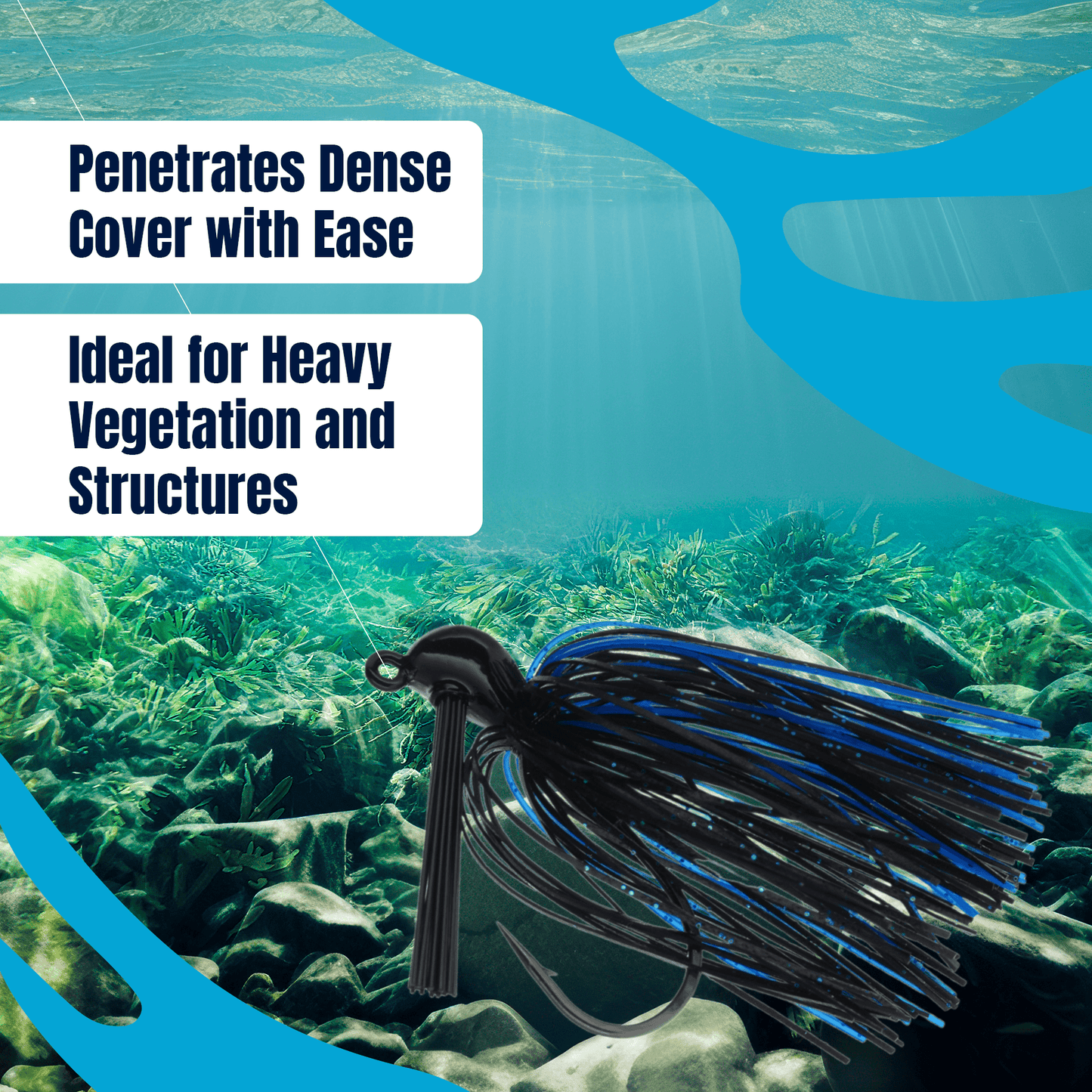 Reaction Tackle Lead Flipping Jigs - 3 - PACK - New – Tennessee Shad for fishing (10 view)