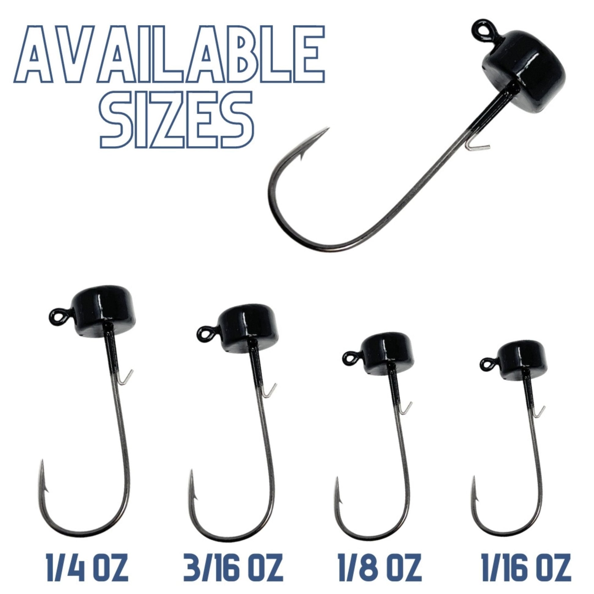 Reaction Tackle Lead Ned Rig - Shroom Jigs (25 - Pack) – Black fishing - jigs for fishing (11 view)