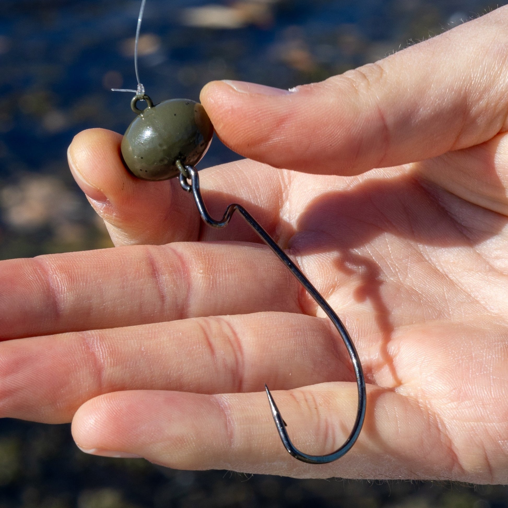 Reaction Tackle Lead Swing Football Jigs - 5 - PACK - New – 1/4 oz - 3/0 Hook for fishing (3 view)