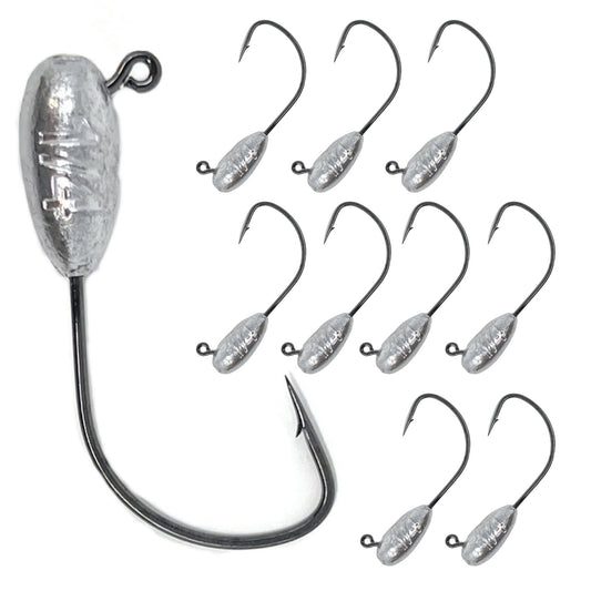 Reaction Tackle Lead Tube Jig Heads - 10 - Pack – 1/8 oz for fishing (1 view)