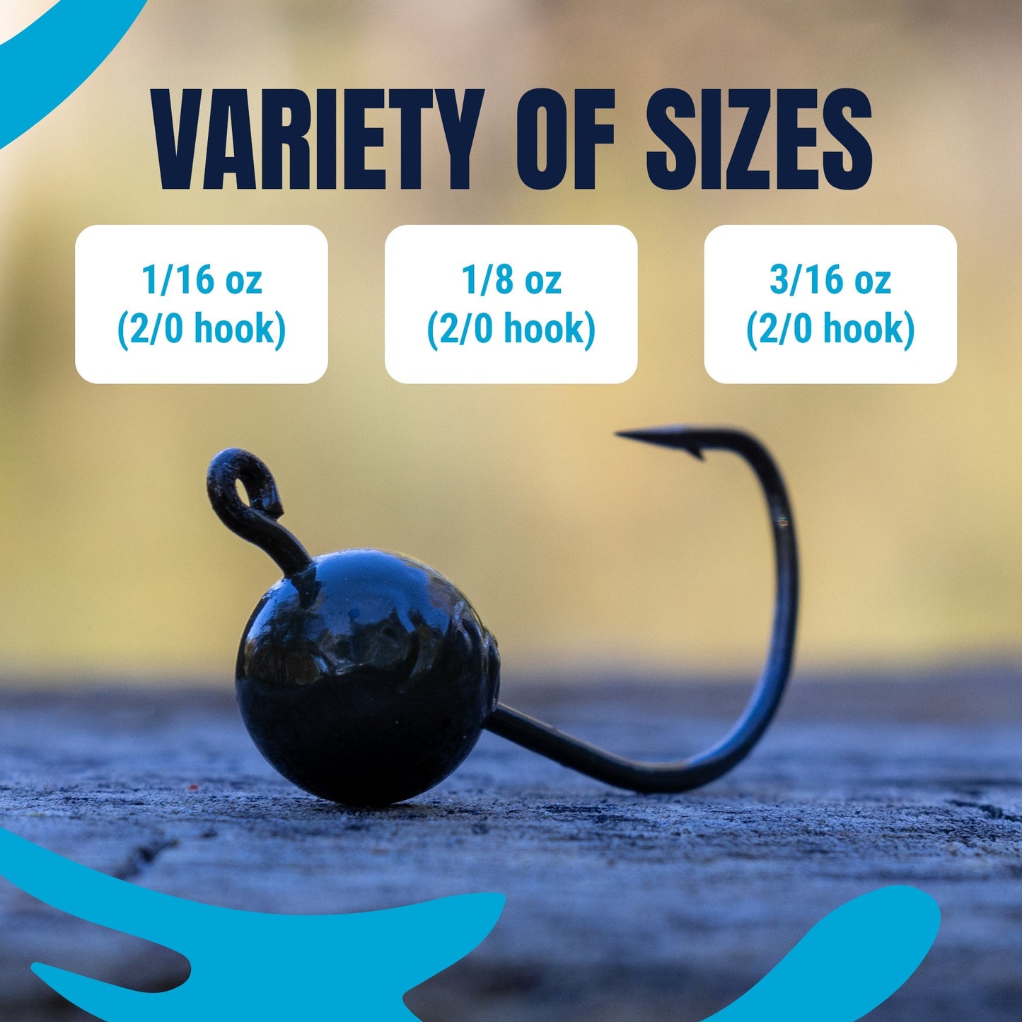 Reaction Tackle Lead Wacky Jigs - 10 - PACK - Ultra Sharp - New – 1/16 oz - 2/0 Hook for fishing (4 view)