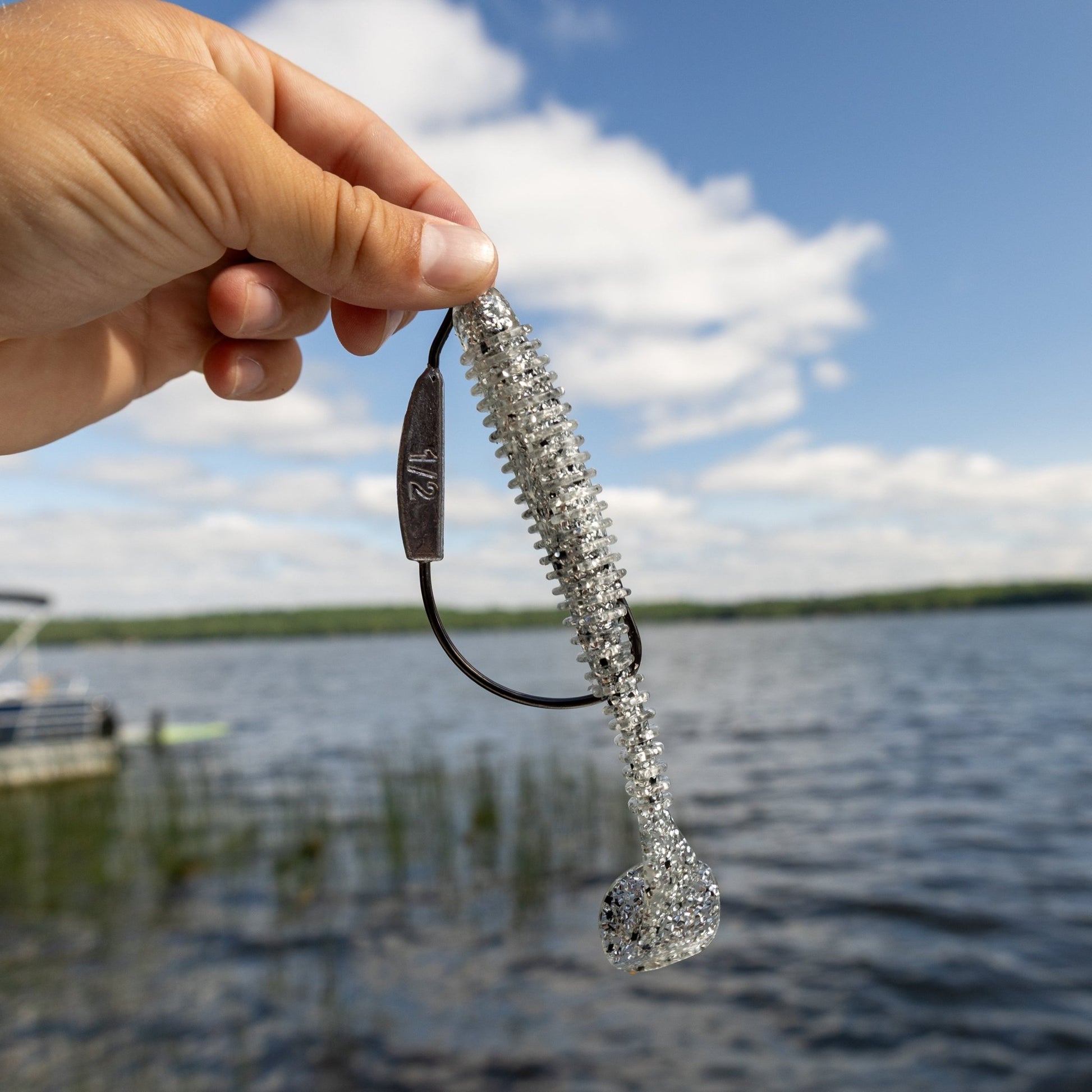 Reaction Tackle Lead Weighted Swimbait Hooks (10 - PACK) – 1/8oz - 3/0 hook fishing - hooks for fishing (3 view)