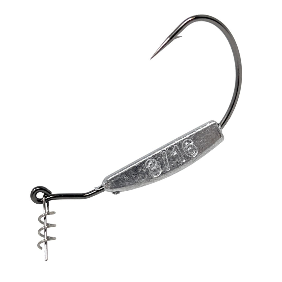 Reaction Tackle Lead Weighted Swimbait Hooks (10 - PACK) – 3/16oz - 4/0 hook fishing - hooks for fishing (24 view)