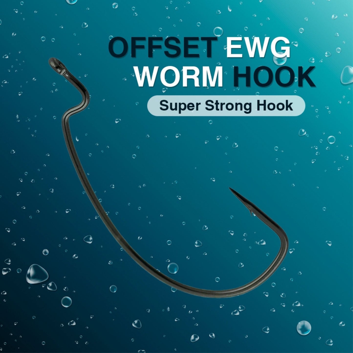 Reaction Tackle Offset EWG Worm Hooks (25 - Pack) – 1 for fishing (3 view)
