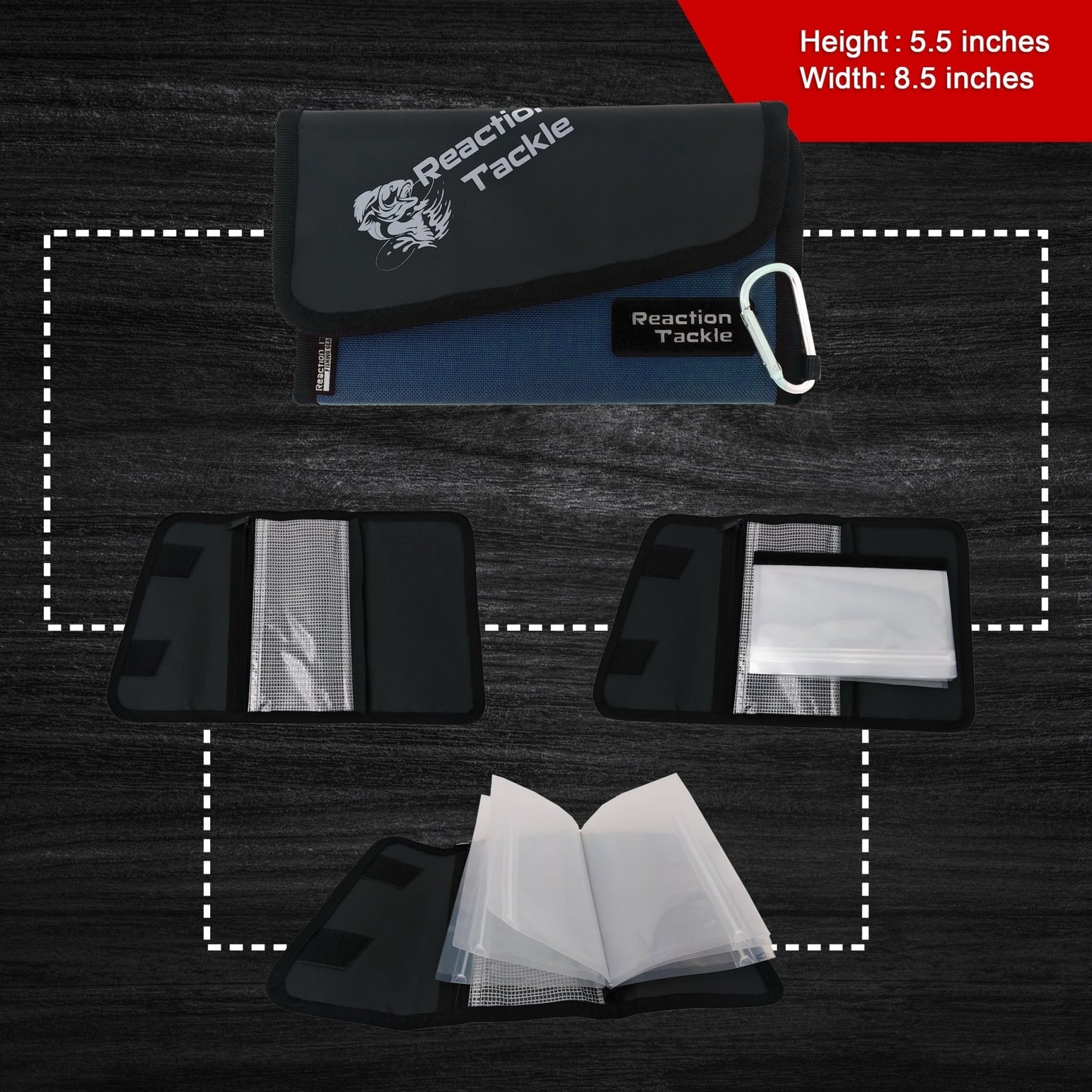 Reaction Tackle Small Bait Binder – Small Binder - Blue bags for fishing (5 view)