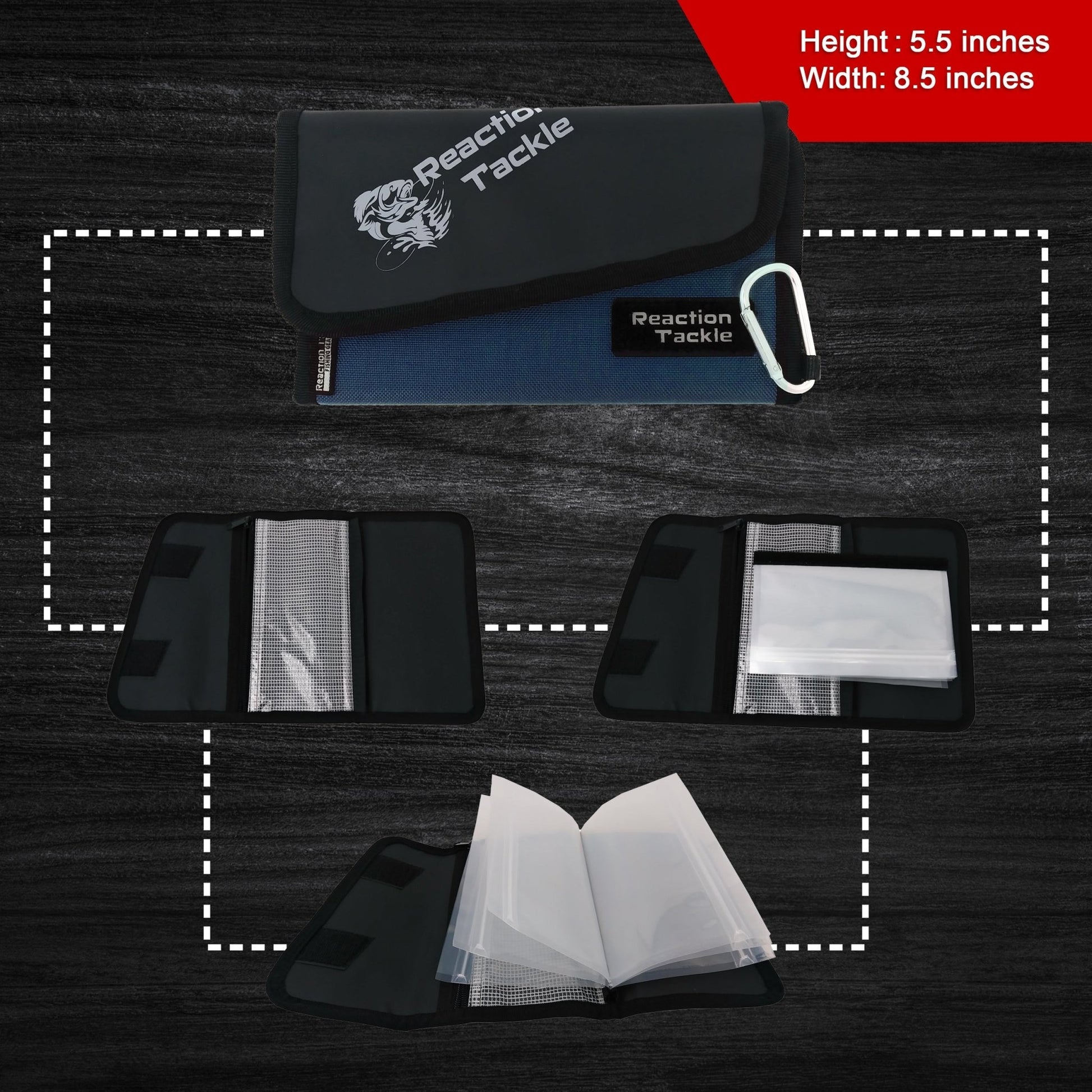 Reaction Tackle Small Bait Binder – Small Binder - Blue bags for fishing (5 view)