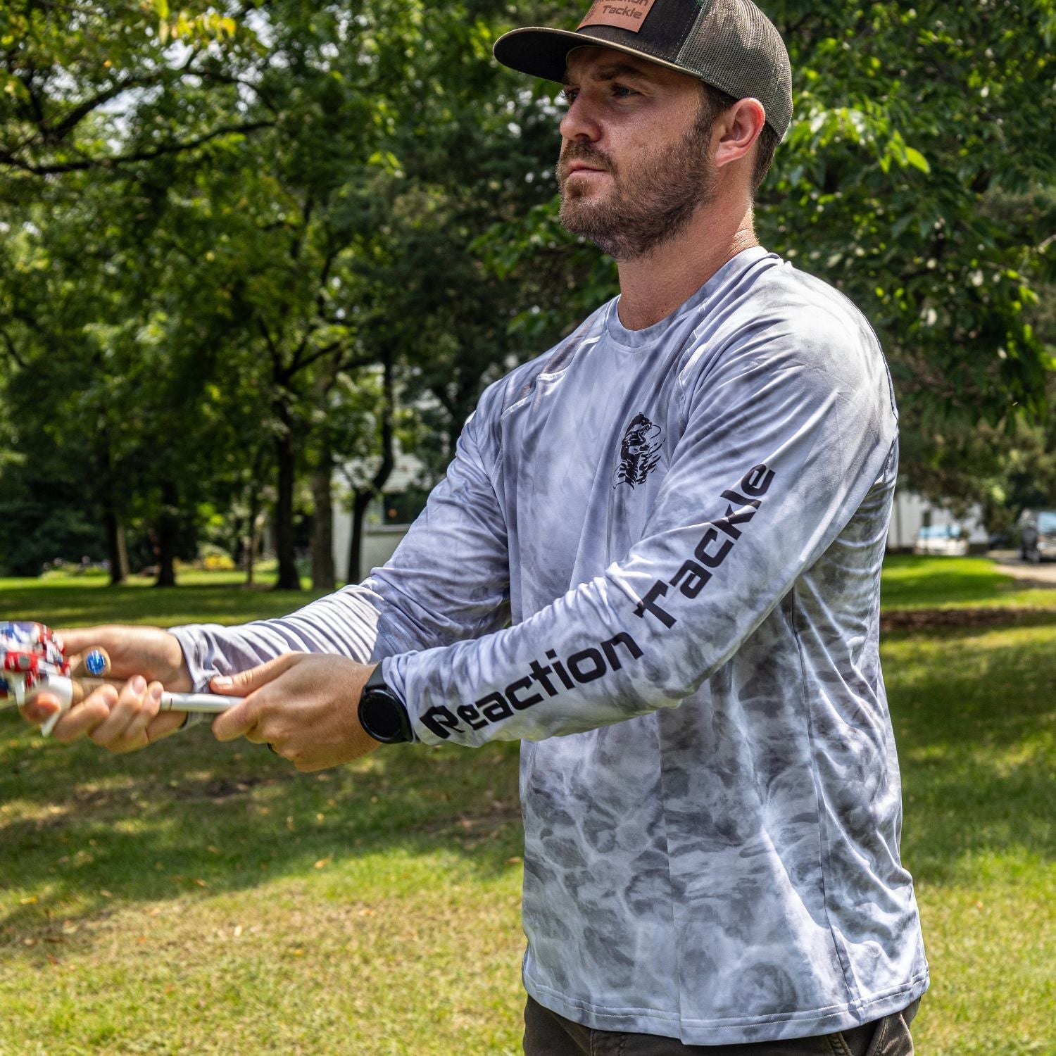 Reaction Tackle SPF UPF 50+ Long Sleeve Fishing Shirt – Medium for Apparel (4 view)