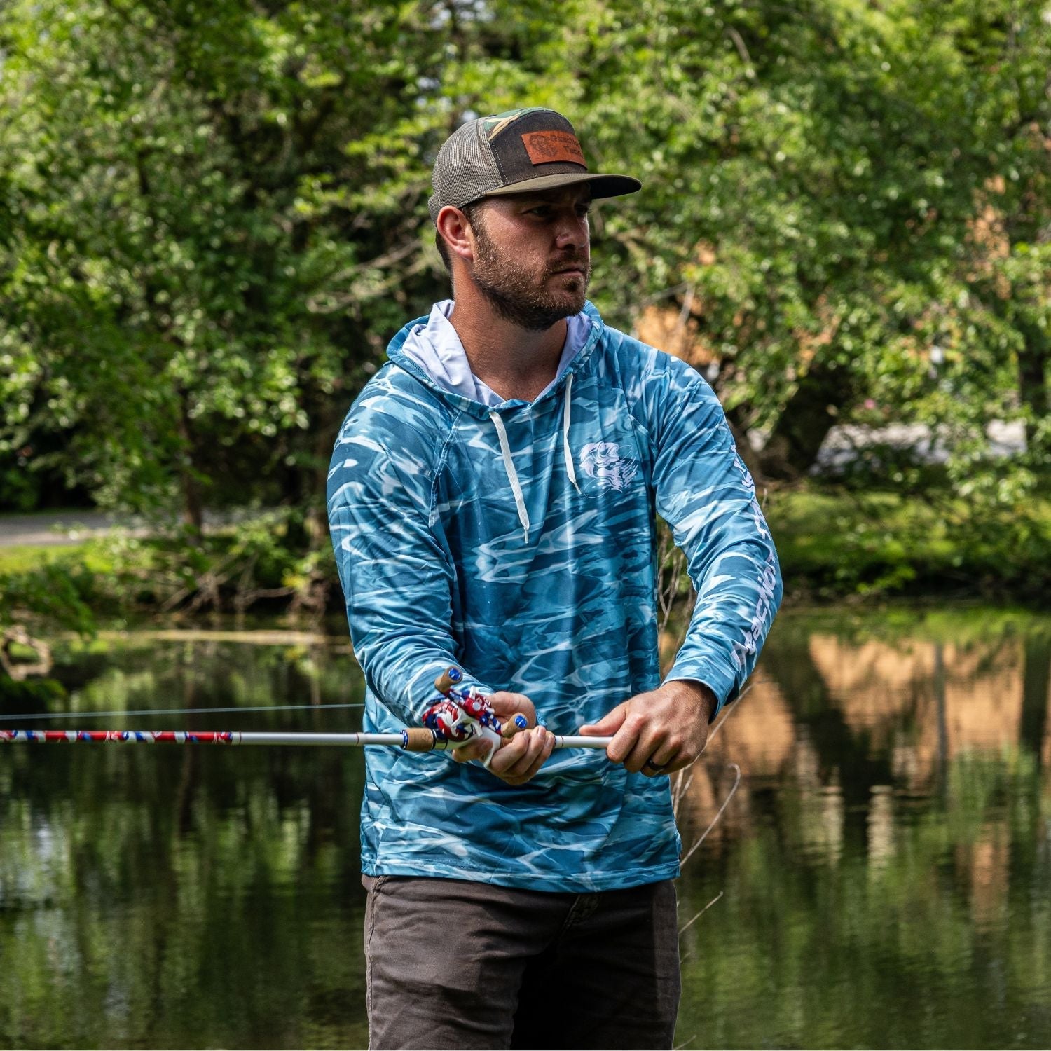 Reaction Tackle SPF UPF 50+ Long Sleeve Hooded Fishing Shirt – Medium for Apparel (4 view)