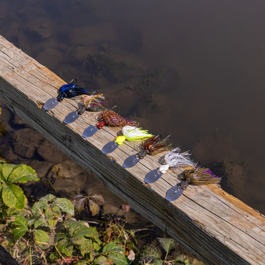 Reaction Tackle Tungsten Breaker Blade Jigs (2 - Pack) – Black Blue fishing - jigs for fishing (2 view)