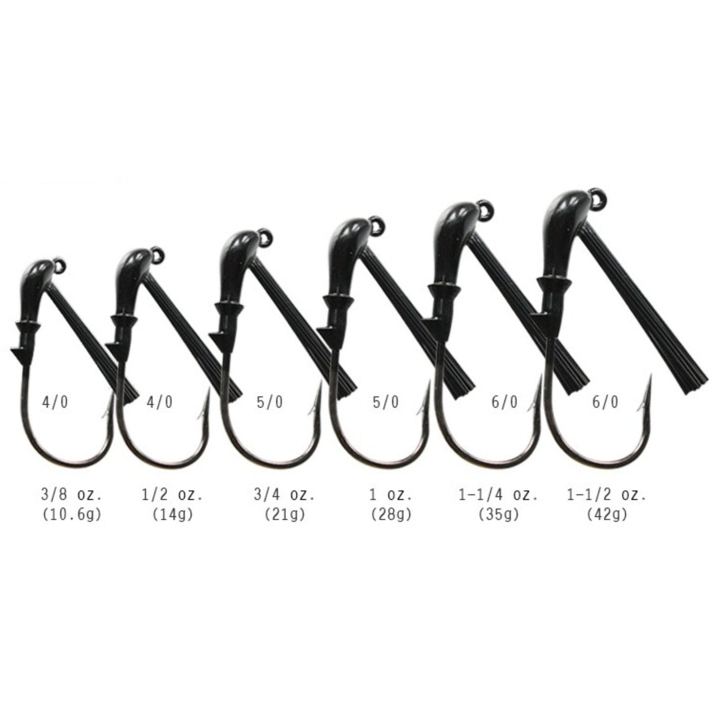 Reaction Tackle Tungsten Flipping Jigs (2 - Pack) – Black fishing - jigs for fishing (8 view)