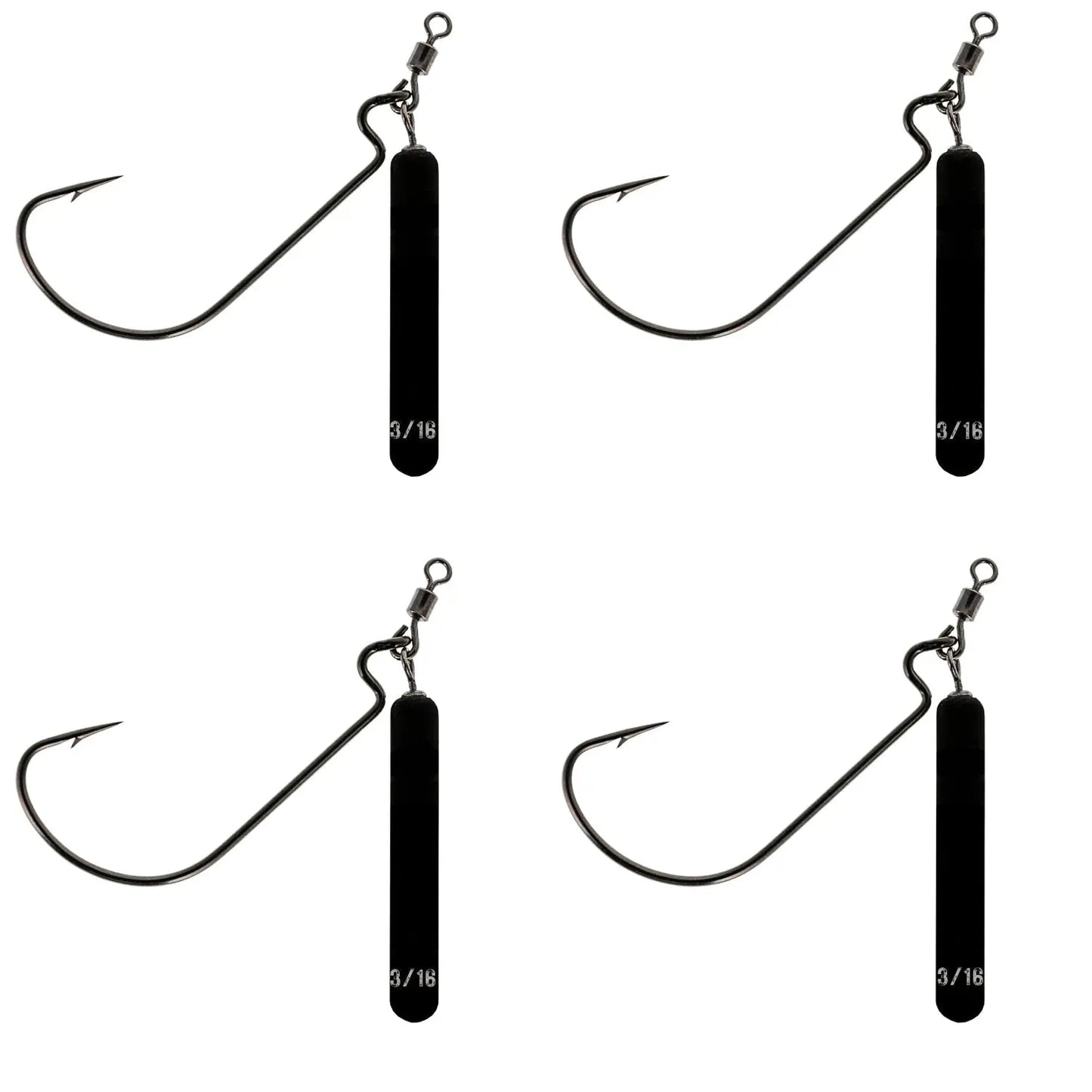 Reaction Tackle Tungsten Jika Rigs - 4PK – 3/8oz - 1/0 Hook for fishing (6 view)