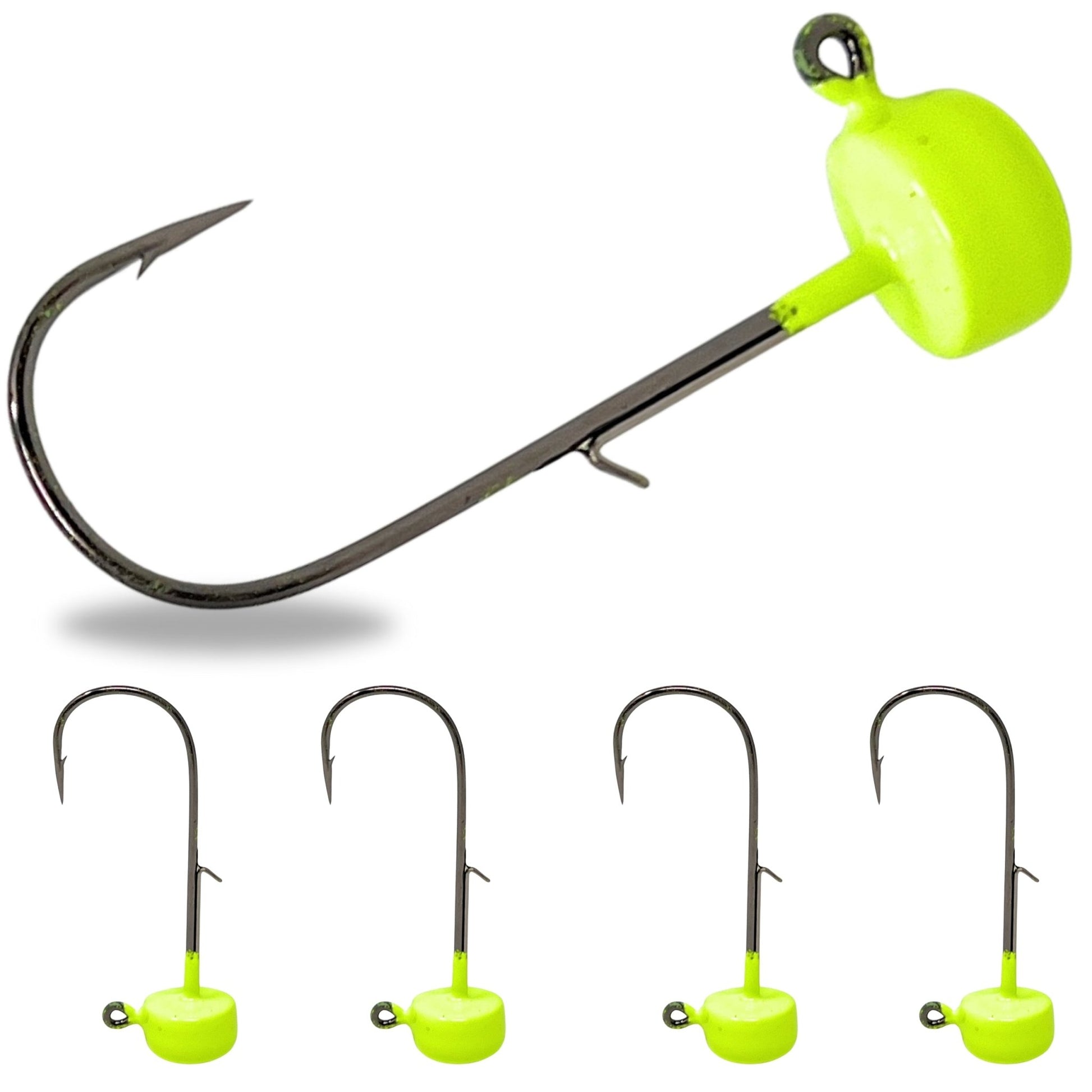 Reaction Tackle Tungsten Ned Rig - Shroom Jigs (5 - Pack) – Black fishing - jigs for fishing (8 view)