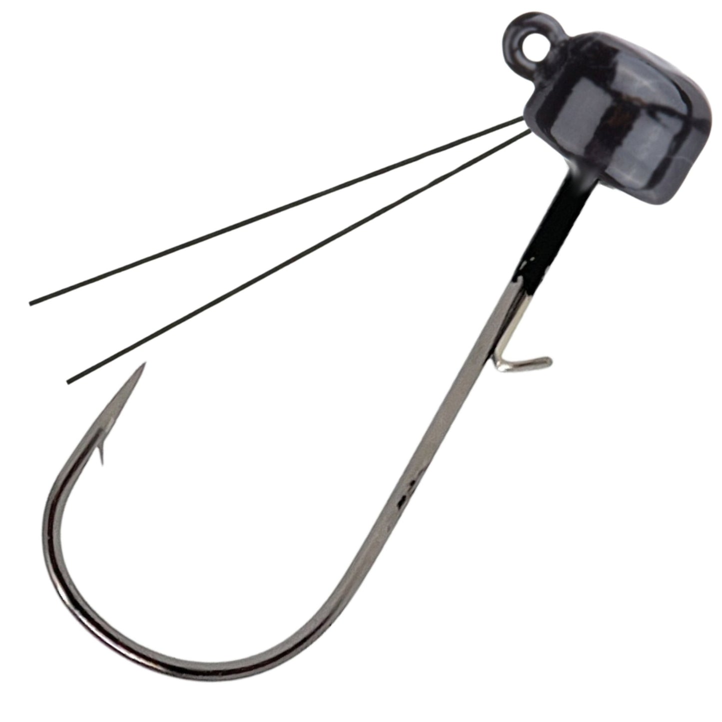 Reaction Tackle Tungsten Ned Rig - Shroom Jigs (5 - Pack) – Black (weedless) fishing - jigs for fishing (12 view)