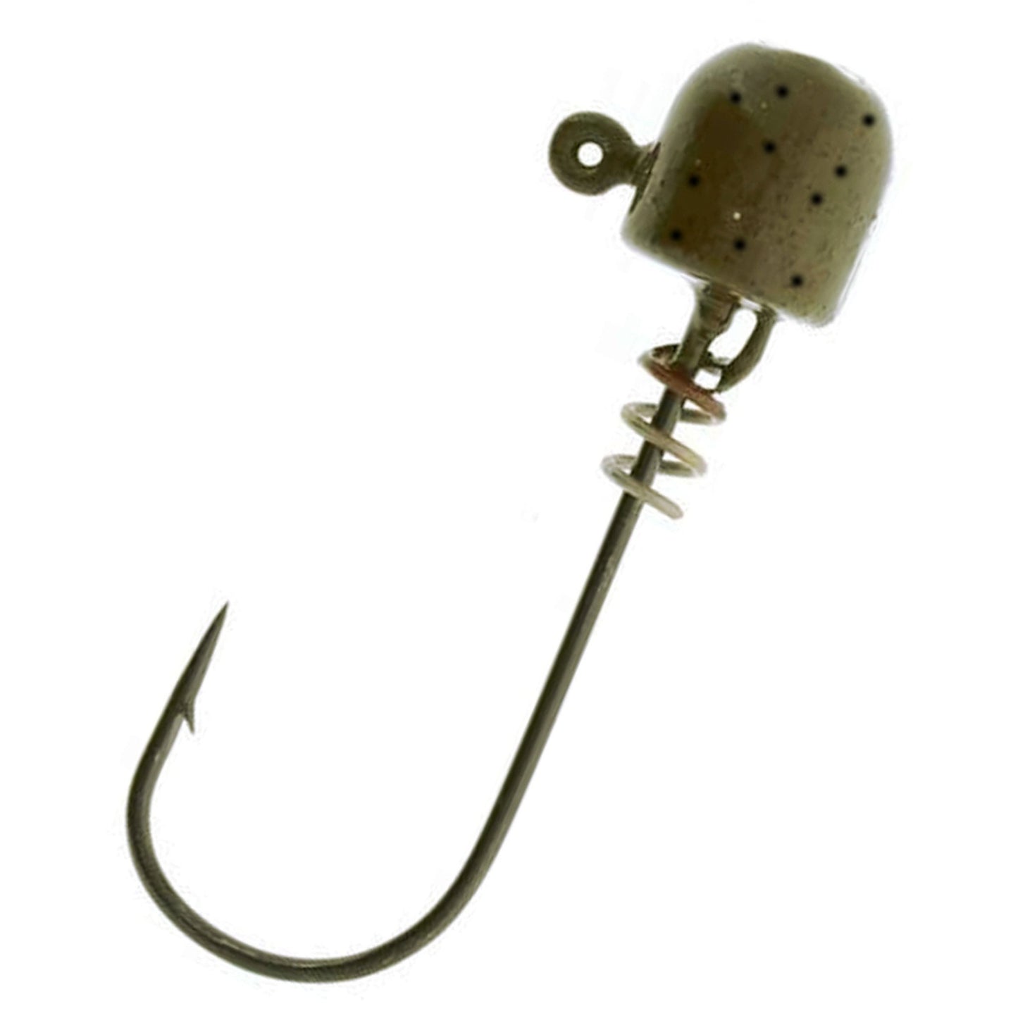 Reaction Tackle Tungsten Screw Lock Jig Heads (5 - Pack) – Green Pumpkin for fishing (10 view)