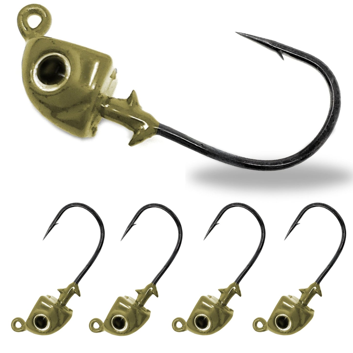 Reaction Tackle Tungsten Swimbait Jig Heads (5 - Pack) – Black for fishing (1 view)