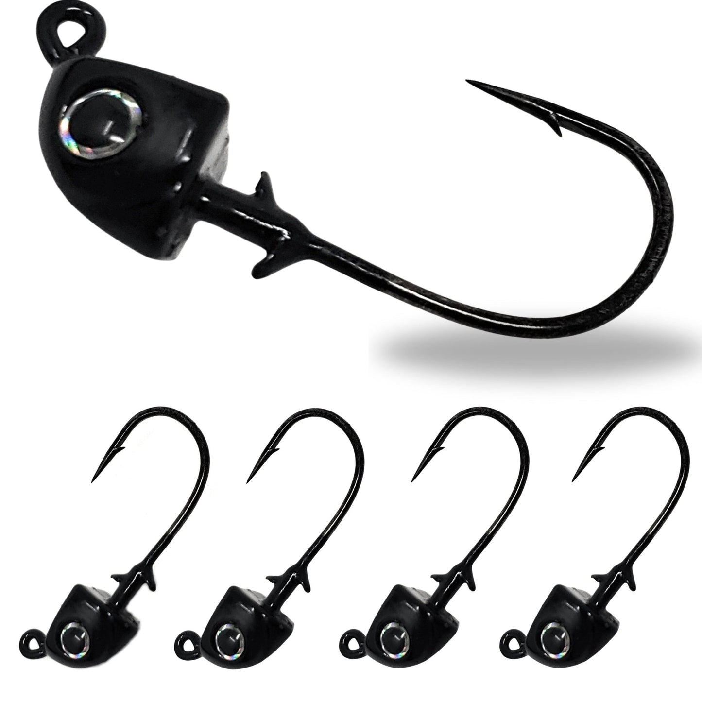 Reaction Tackle Tungsten Swimbait Jig Heads (5 - Pack) – Black for fishing (12 view)