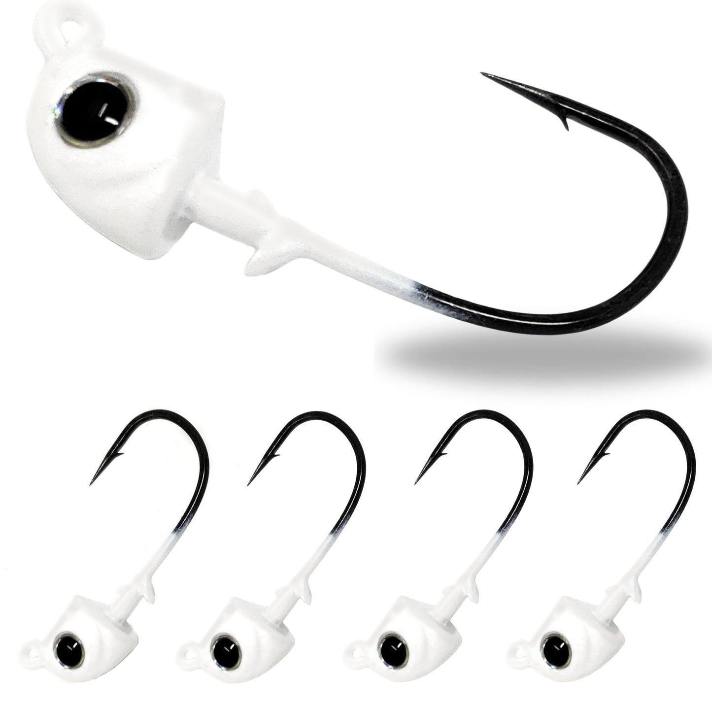 Reaction Tackle Tungsten Swimbait Jig Heads (5 - Pack) – Black for fishing (14 view)