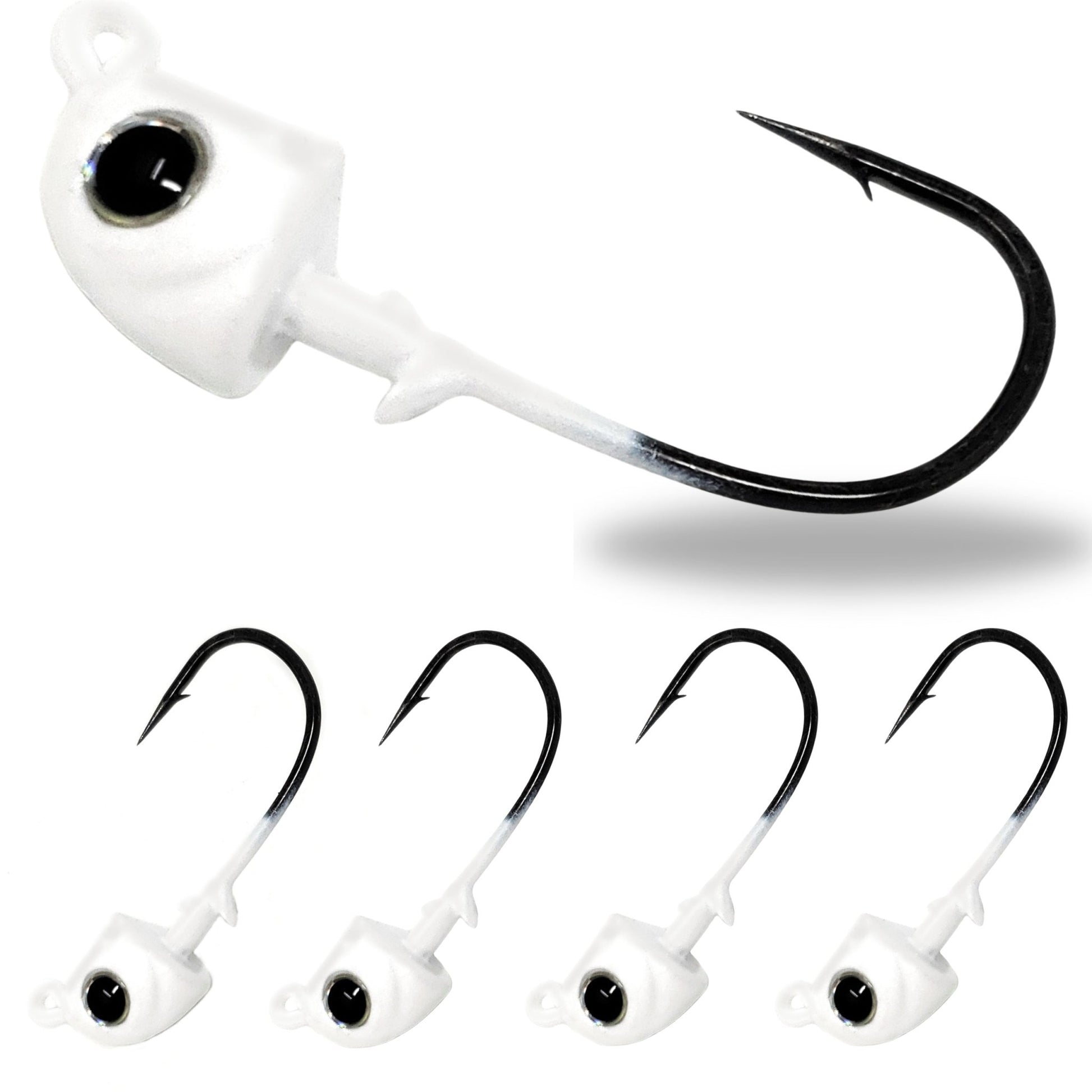 Reaction Tackle Tungsten Swimbait Jig Heads (5 - Pack) – Black for fishing (14 view)
