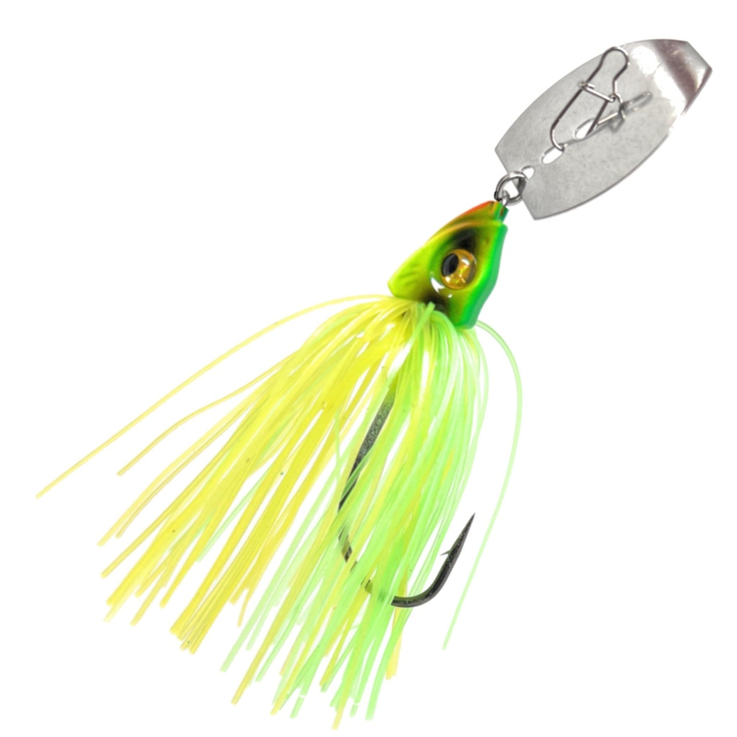 Reaction Tackle Tungsten Vibrating Bladed Swim Jigs (2 - Pack) – Chartreuse Tiger for fishing (14 view)