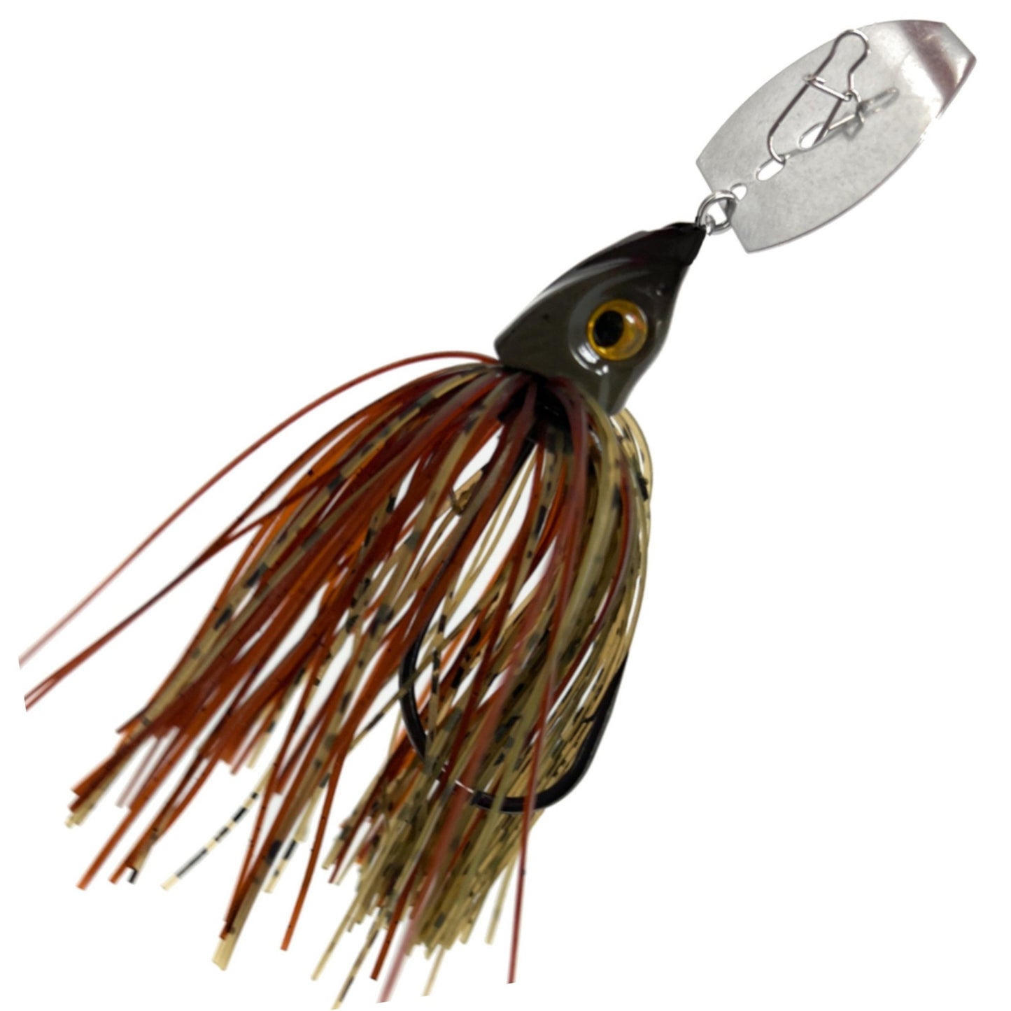 Reaction Tackle Tungsten Vibrating Bladed Swim Jigs (2 - Pack) – Dark Pumpkin/brown for fishing (15 view)