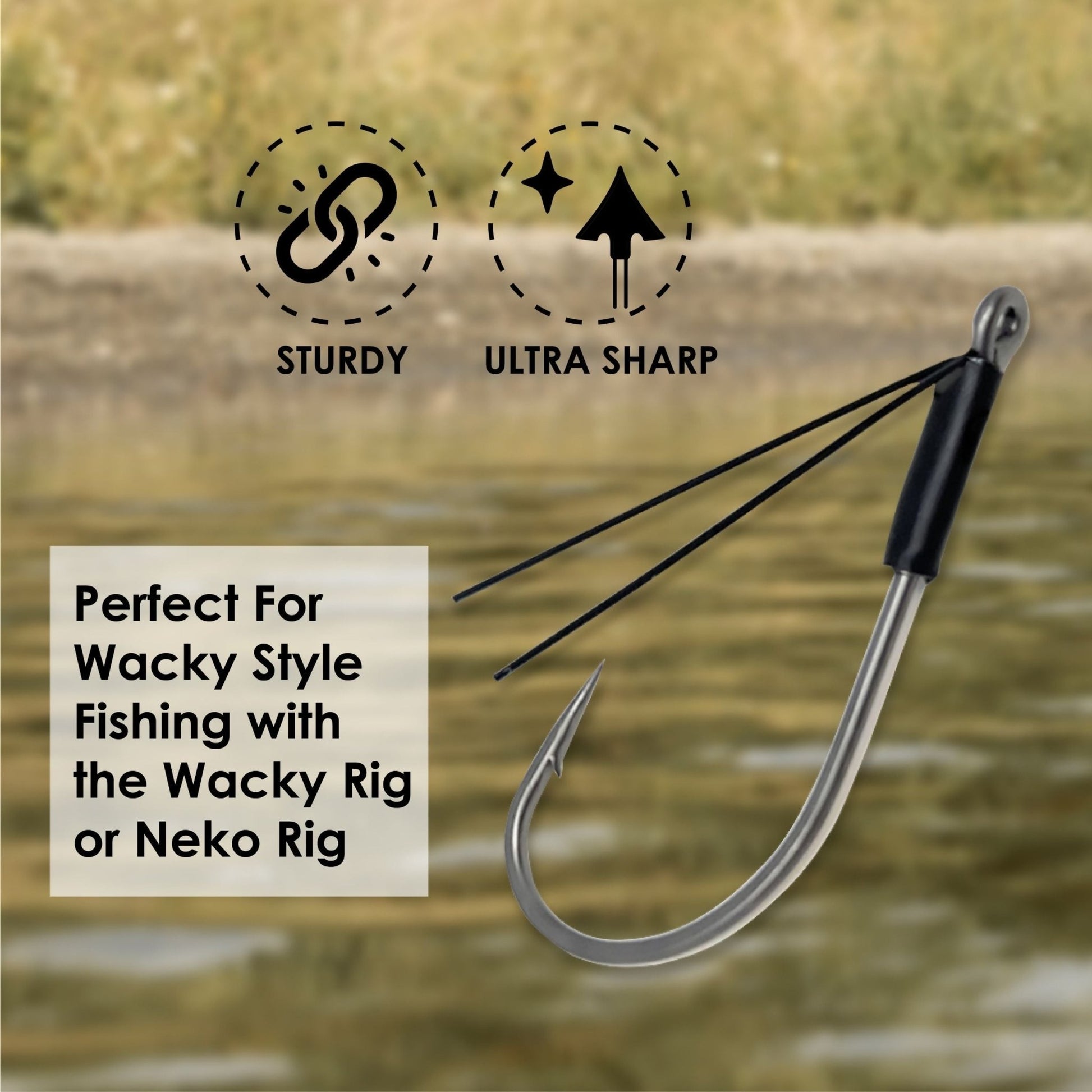 Reaction Tackle Wacky Neko Hooks - 25 Pack – 4 for fishing (11 view)
