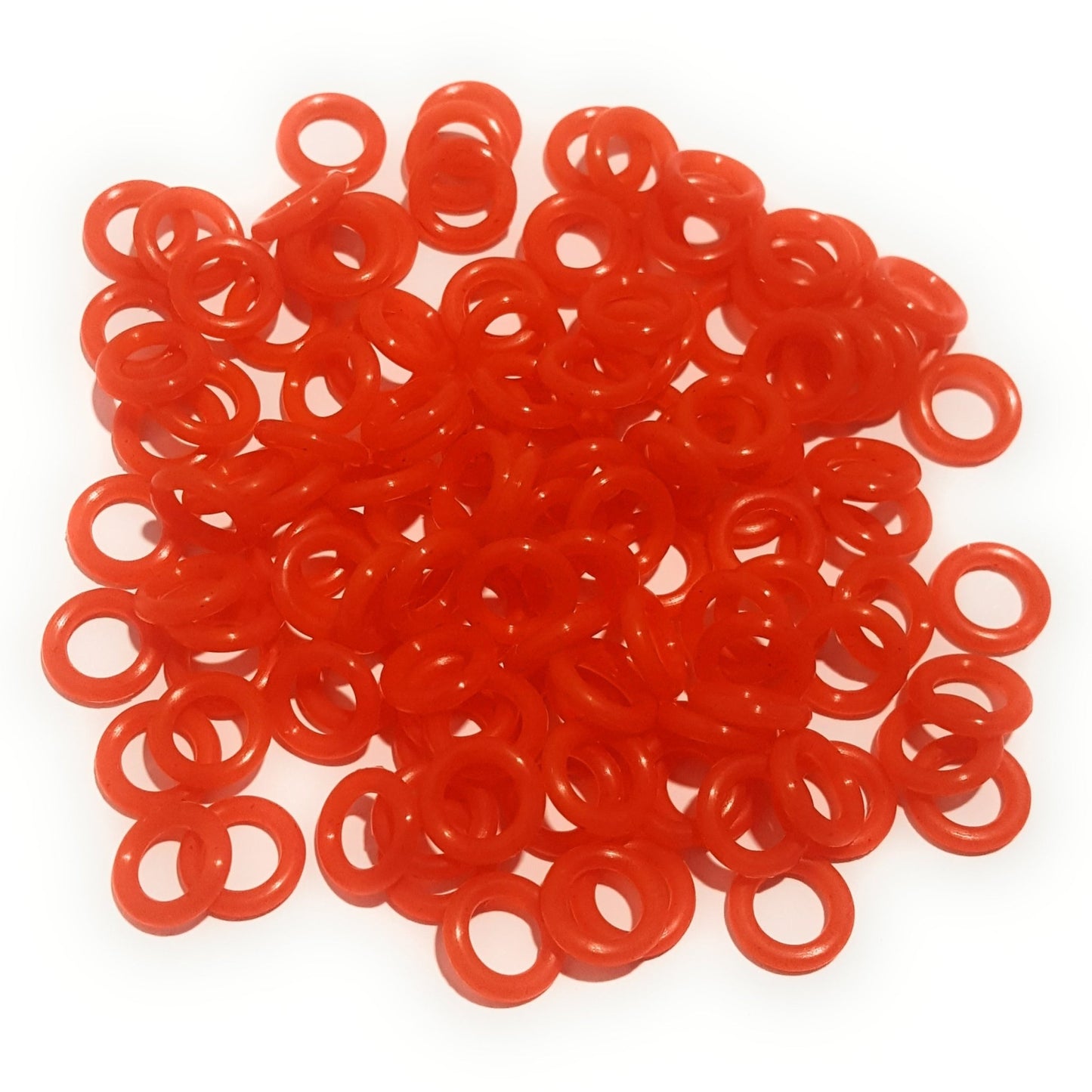 Reaction Tackle WACKY O - RINGS - 125 Pack or 300 Pack – 125 Reaction Red O - rings Soft Plastics for fishing (7 view)