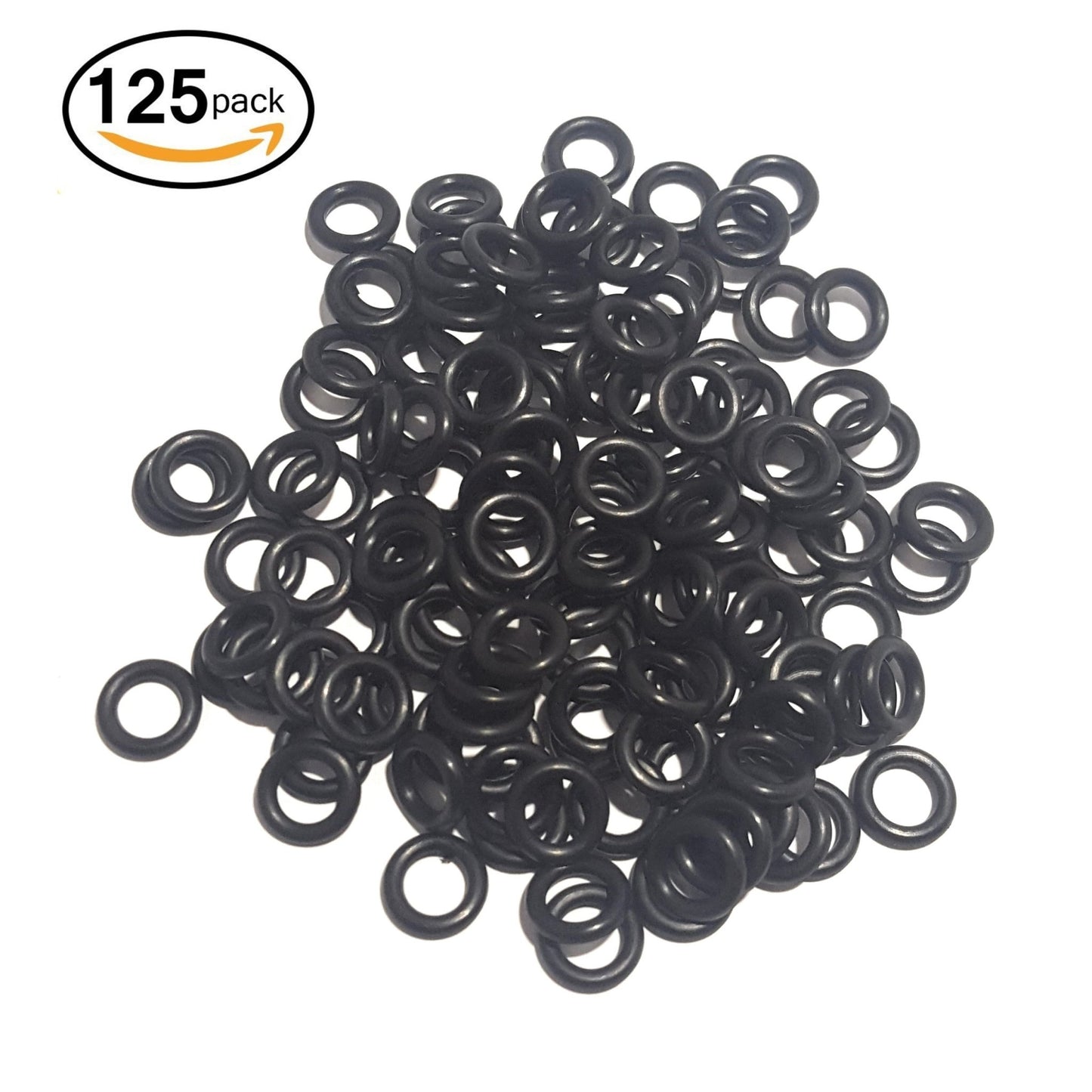 Reaction Tackle WACKY O - RINGS - 125 Pack or 300 Pack – 125 Black O - rings Soft Plastics for fishing (2 view)