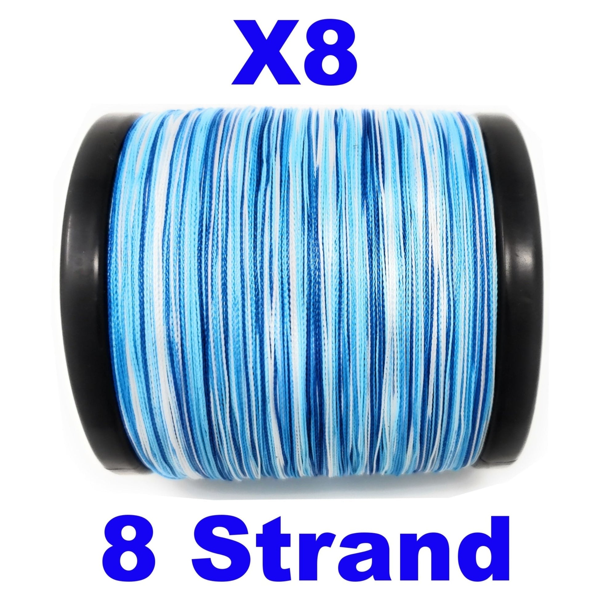 Reaction Tackle X8 Braided Fishing Line - Blue Camo 8 Strand – 10lb Braided Fishing Line for fishing (5 view)