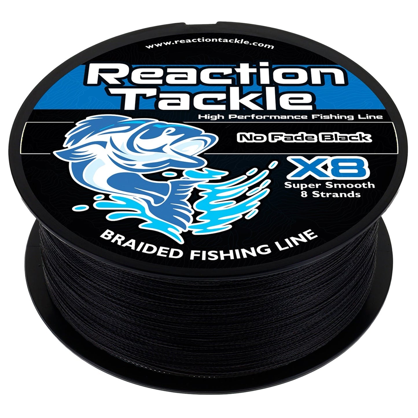 Reaction Tackle X8 Braided Fishing Line - NO FADE Black 8 Strand - NEW – 10lb Braided Fishing Line for fishing (8 view)