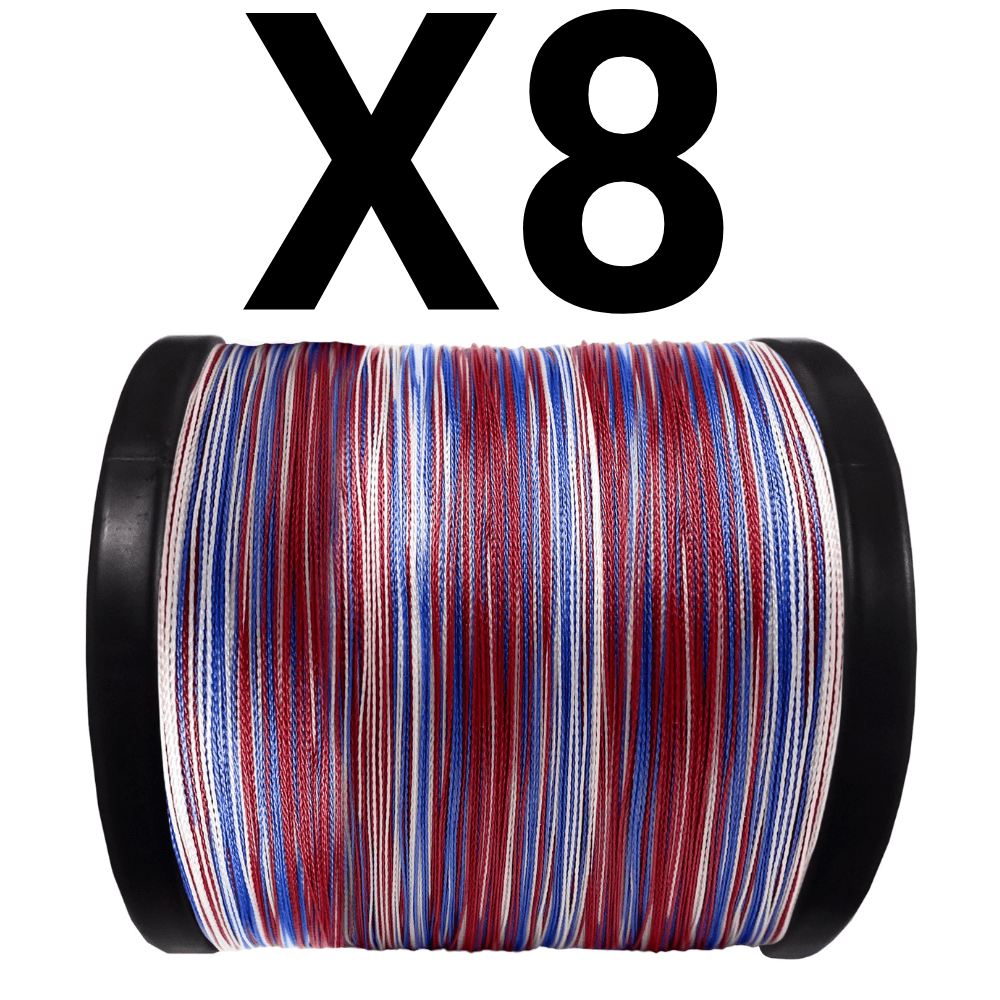 Reaction Tackle X8 Braided Fishing Line - USA Camo 8 Strand - NEW – 10lb Braided Fishing Line for fishing (13 view)