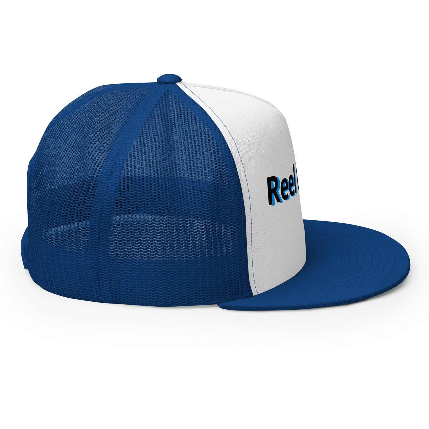“Reel Legend” Trucker Cap – Classic Snapback Hat for Anglers – Royal/ White/ Royal Fishing Gear for Gone Fishing (29 view)