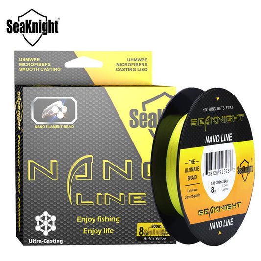 SeaKnight NANO Braided Fishing Line – 100M / 300M, 4 - Strand PE, 4–10LB | Fishing Line – Yellow Fishing Gear for 10LB (1 view)
