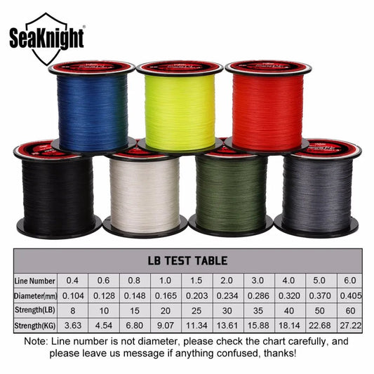 SeaKnight TriPoseidon Braided Fishing Line 300M – 4 - Strand PE Multifilament, 8–60LB | Fishing Line – White Fishing Gear for 10LB (2 view)