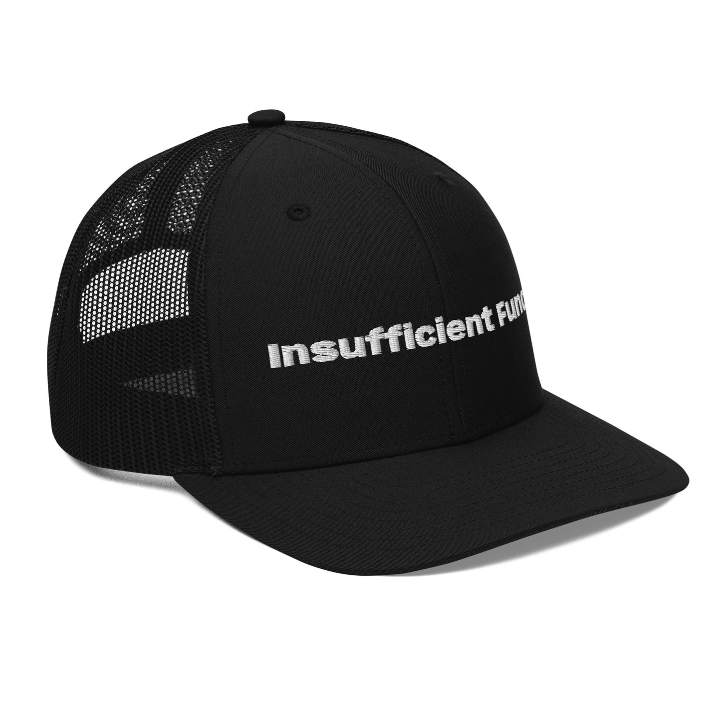 Insufficient Funds Trucker Cap – Black Accessories for gift (7 view)