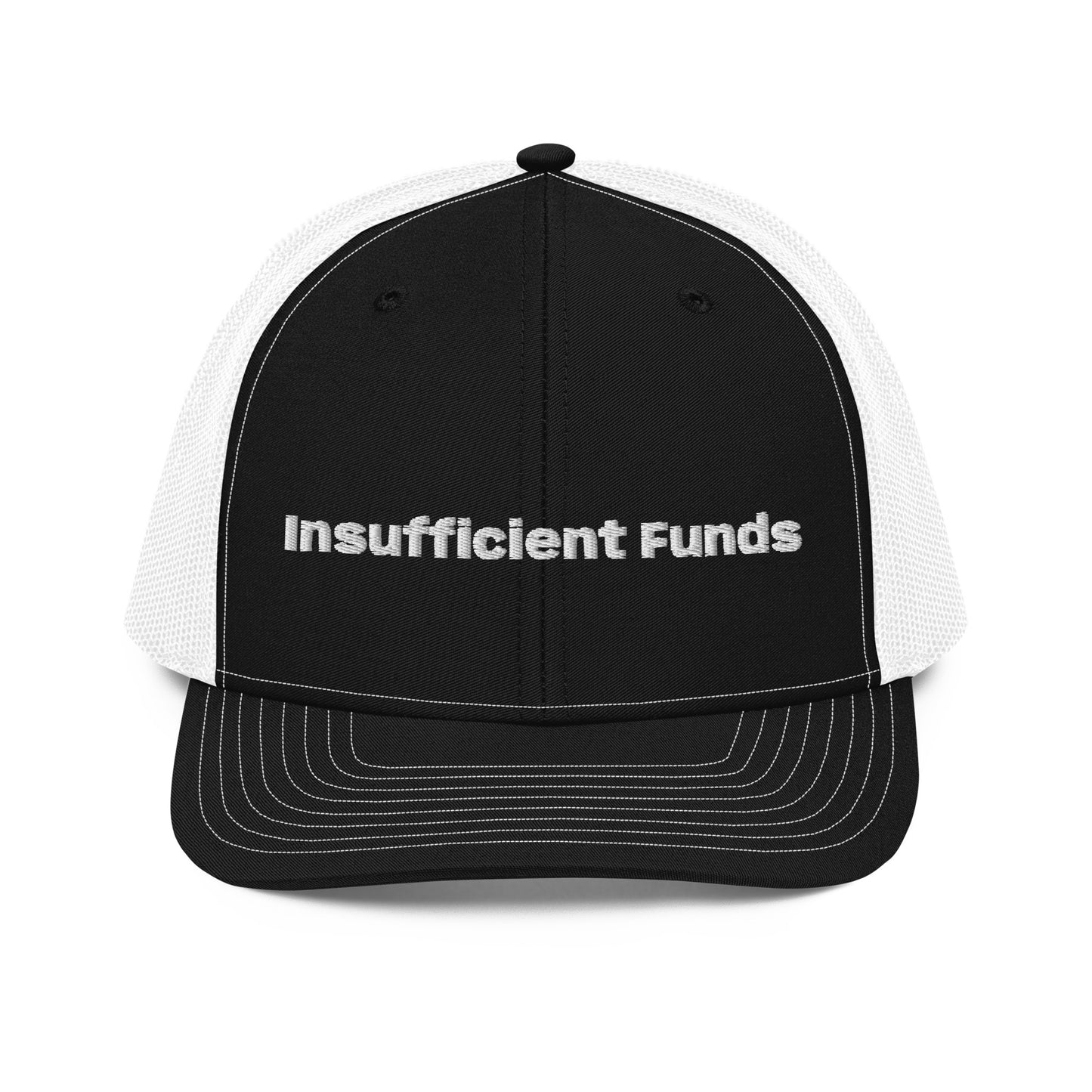 Insufficient Funds Trucker Cap – Black / White Accessories for gift (9 view)
