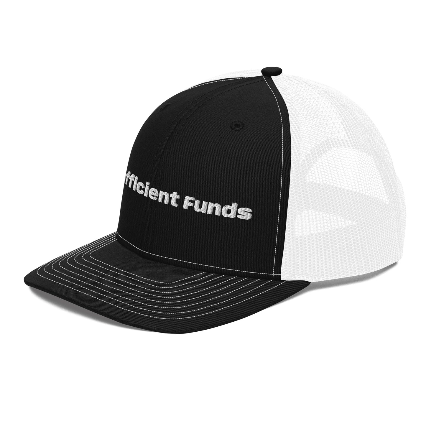Insufficient Funds Trucker Cap – Black / White Accessories for gift (10 view)