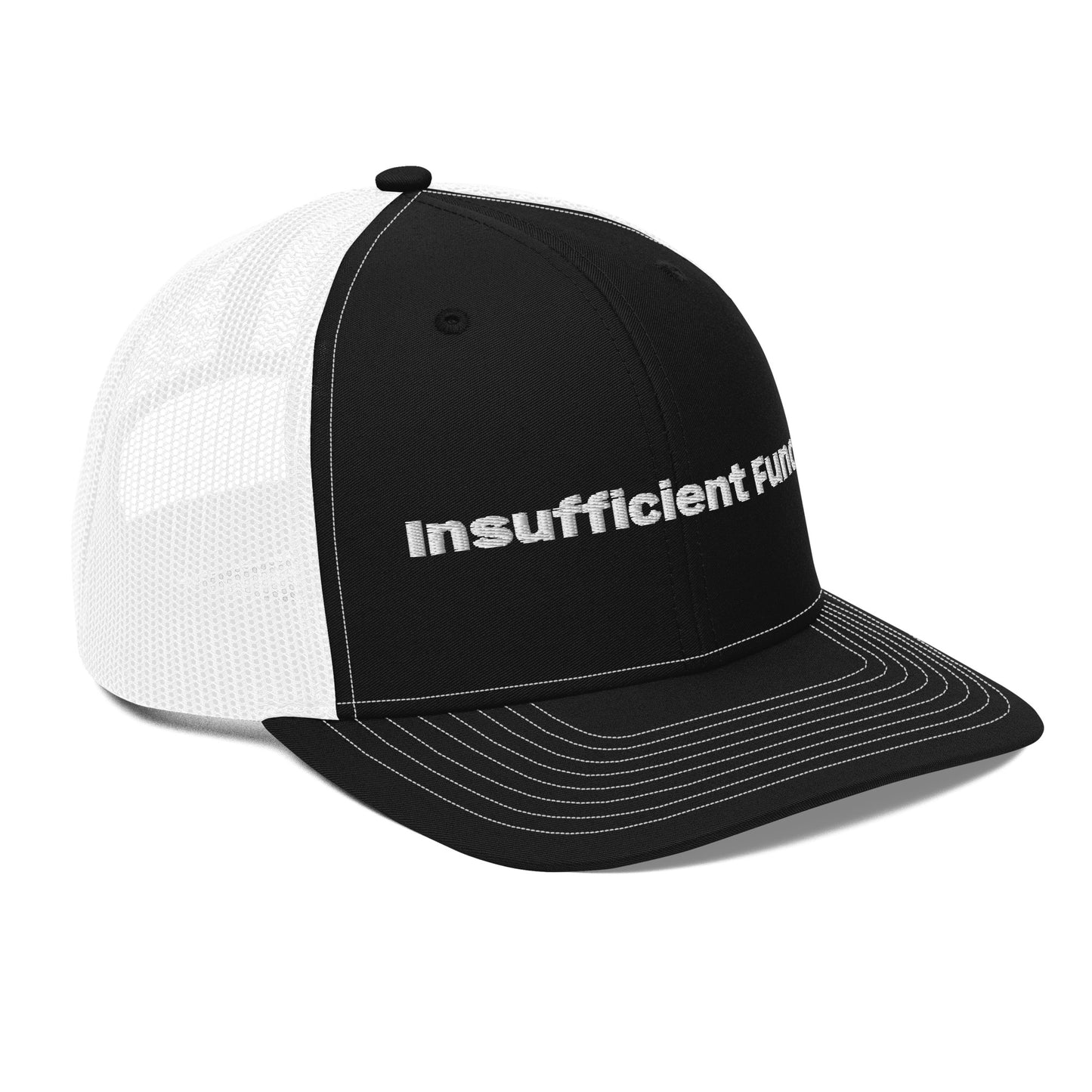 Insufficient Funds Trucker Cap – Black / White Accessories for gift (11 view)