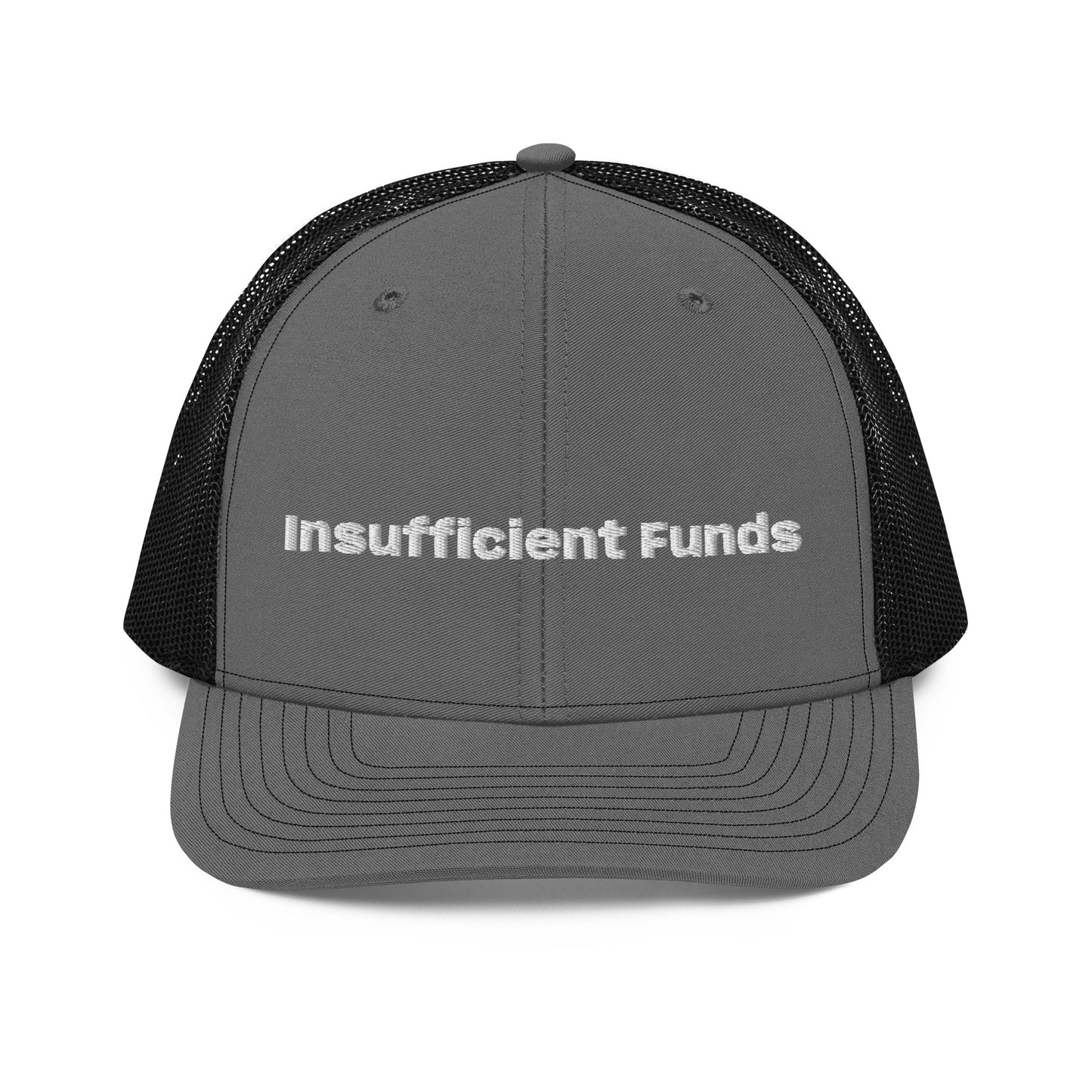 Insufficient Funds Trucker Cap – Charcoal/Black Accessories for gift (17 view)