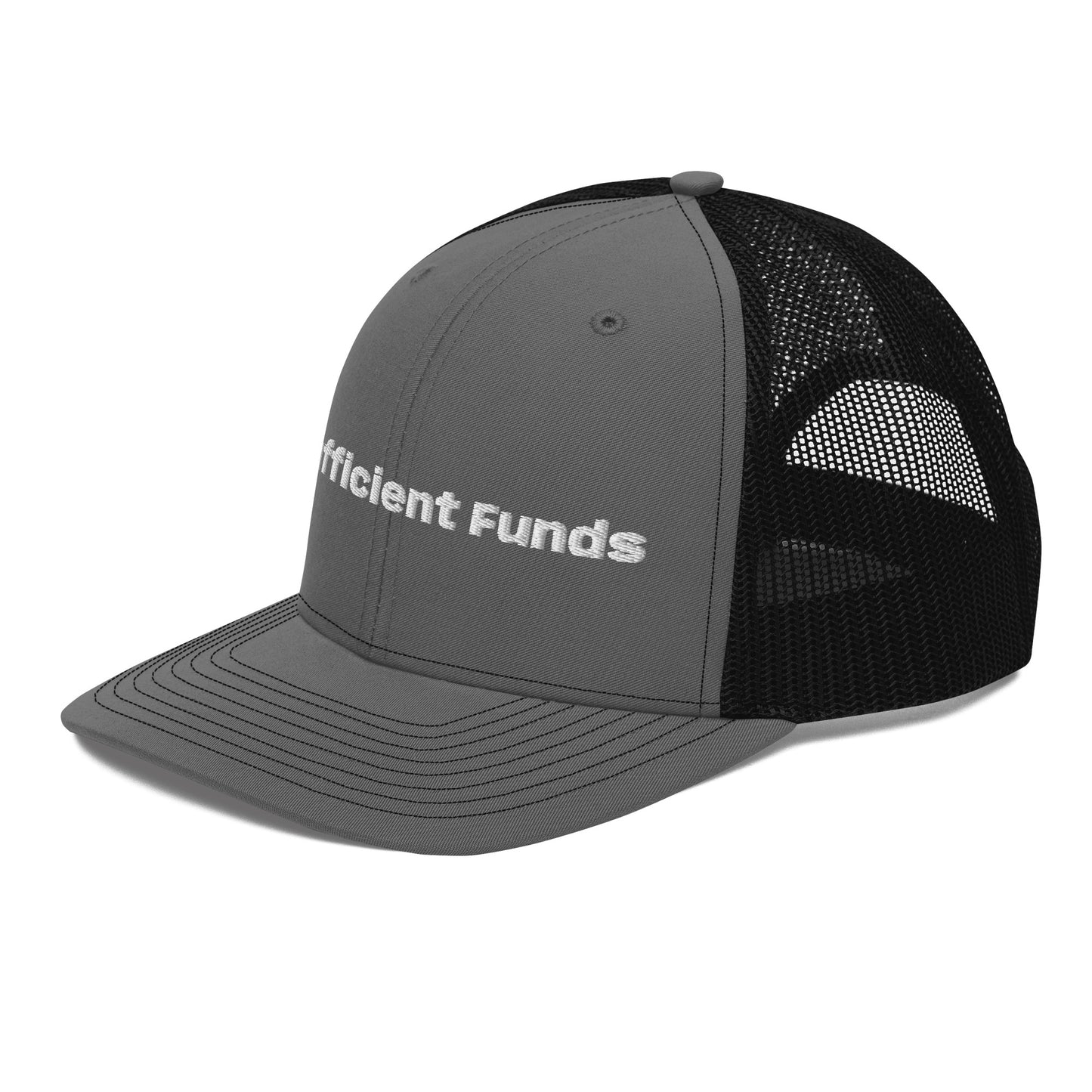 Insufficient Funds Trucker Cap – Charcoal/Black Accessories for gift (18 view)