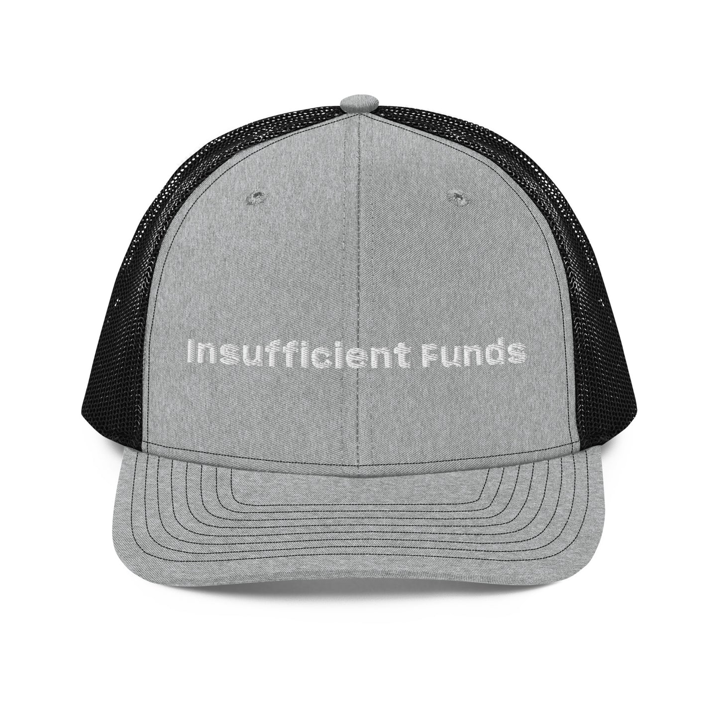 Insufficient Funds Trucker Cap – Heather Grey / Black Accessories for gift (29 view)