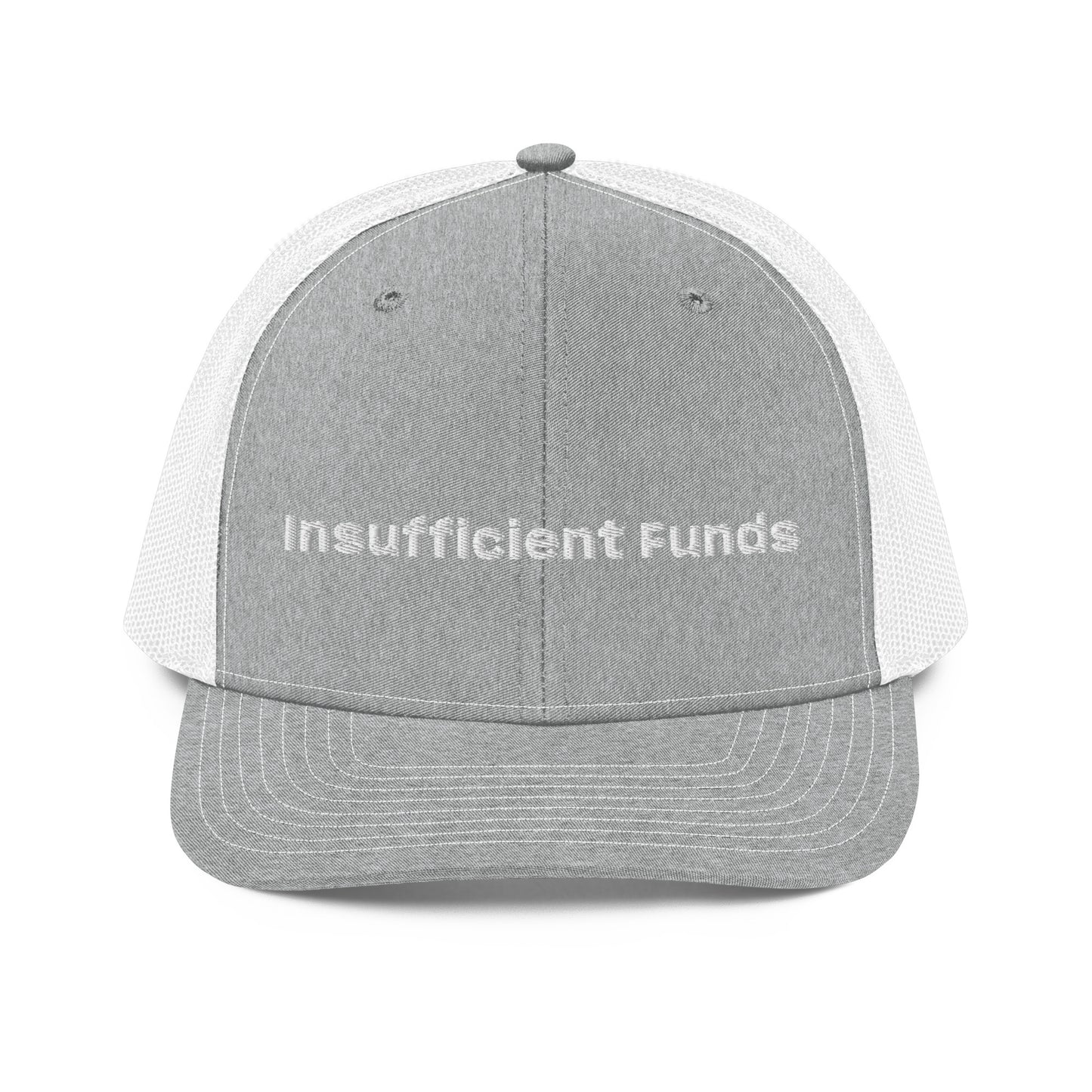 Insufficient Funds Trucker Cap – Heather Grey/White Accessories for gift (25 view)