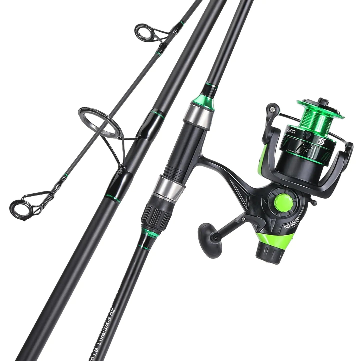Sougayilang Surf Fishing Combo – 9' IM8 Carbon 3 - Piece Rod with KO4000 Reel | Saltwater - Ready Travel Gear – 9'0" Fishing Gear for 3 - Piece Rod (1 view)