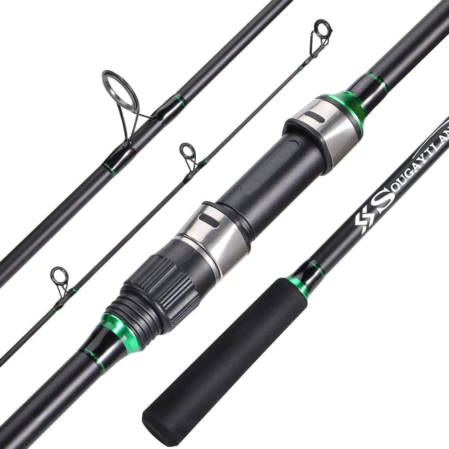 Sougayilang Surf Fishing Rod – 11' IM8 Carbon 3 - Piece Travel Spinning Rod | Heavy - Duty Power for Coastal Fishing – 11'0" Fishing Gear for 11 Foot Rod (1 view)