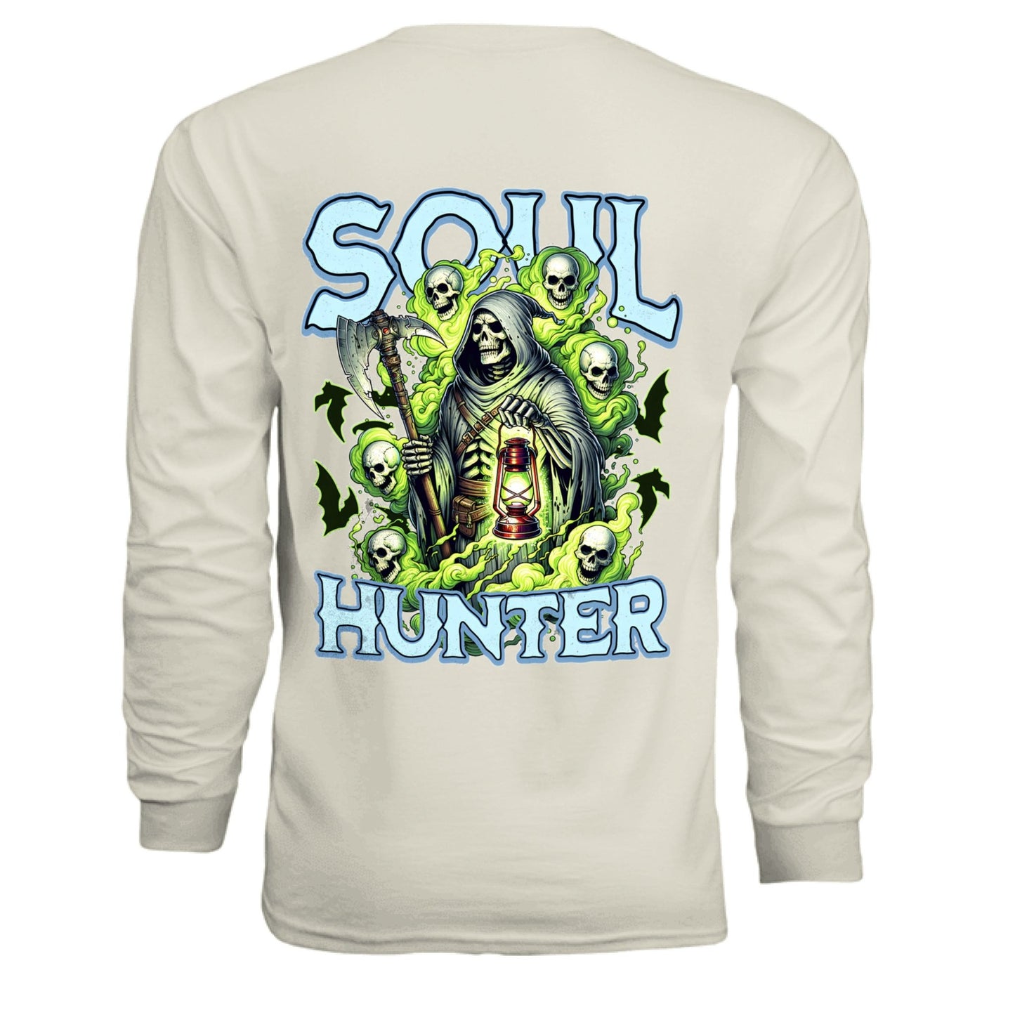 Soul Hunter – Grim Reaper Glow Tee | Gothic Streetwear by RM Outpost – NATURAL T-Shirt for Apparel (25 view)