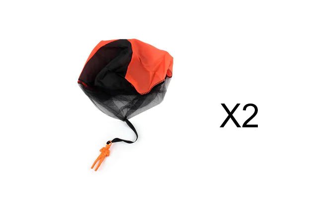 Parachute Toy for Kids – Hand Powered Outdoor Soldier Play | – Orange 2pcs Toys for Active Play (9 view)