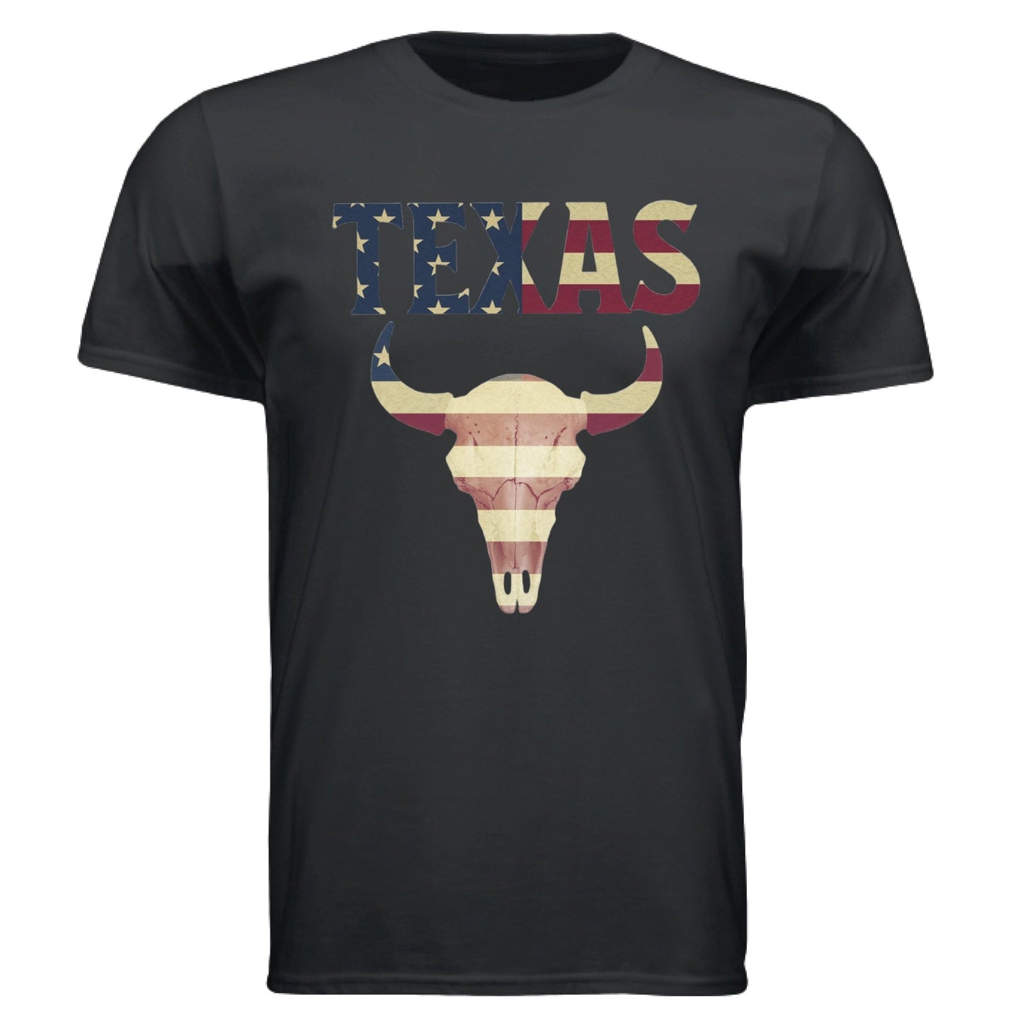 Texas Flag Longhorn Tee – Bold Patriotic Design | RM Outpost Apparel – Black T-Shirt for American Flag (11 view)