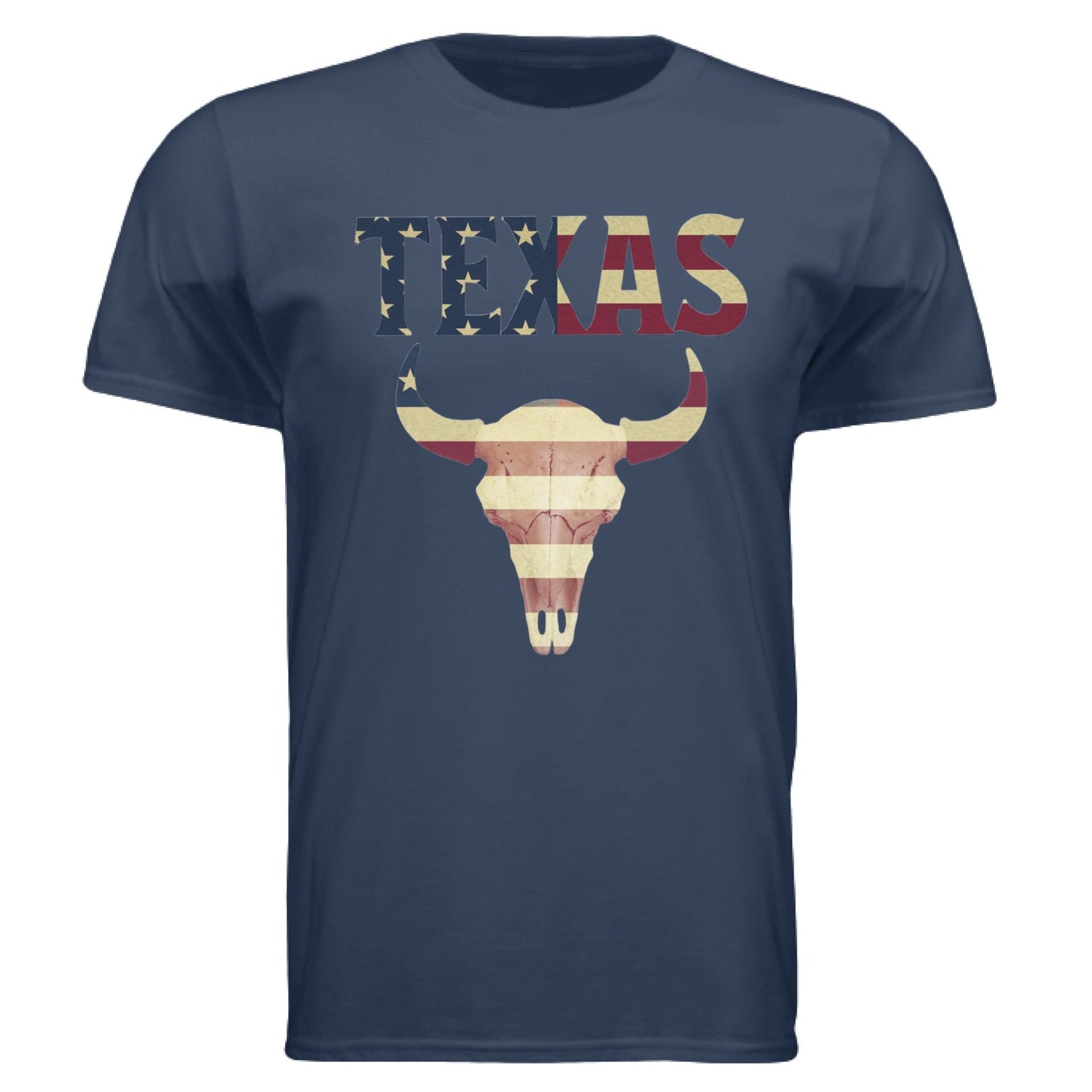 Texas Flag Longhorn Tee – Bold Patriotic Design | RM Outpost Apparel – Navy T-Shirt for American Flag (17 view)