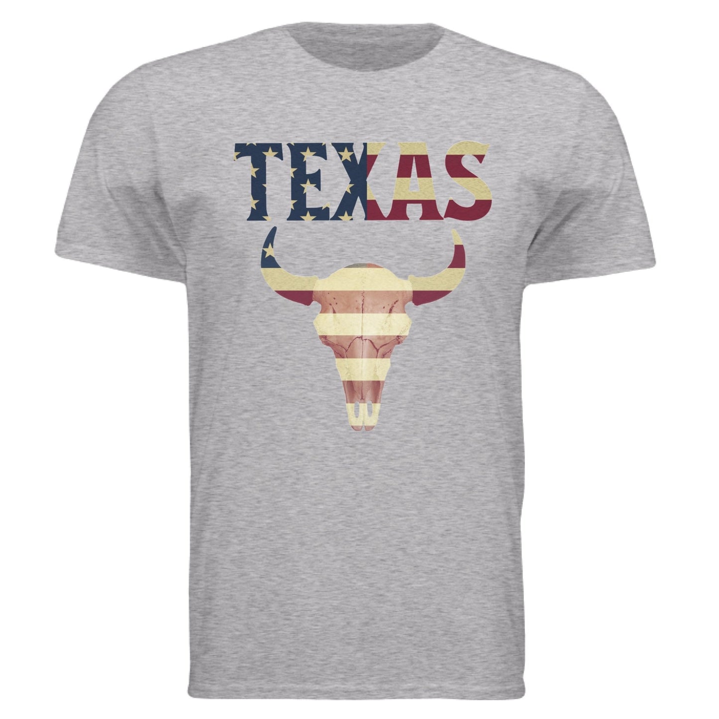 Texas Flag Longhorn Tee – Bold Patriotic Design | RM Outpost Apparel – Sport Grey T-Shirt for American Flag (13 view)