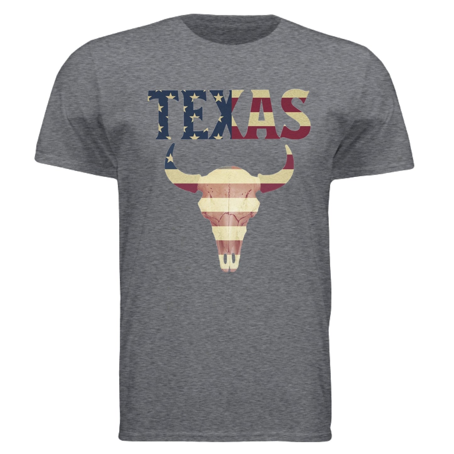 Texas Flag Longhorn Tee – Bold Patriotic Design | RM Outpost Apparel – Dark Heather Grey T-Shirt for American Flag (27 view)