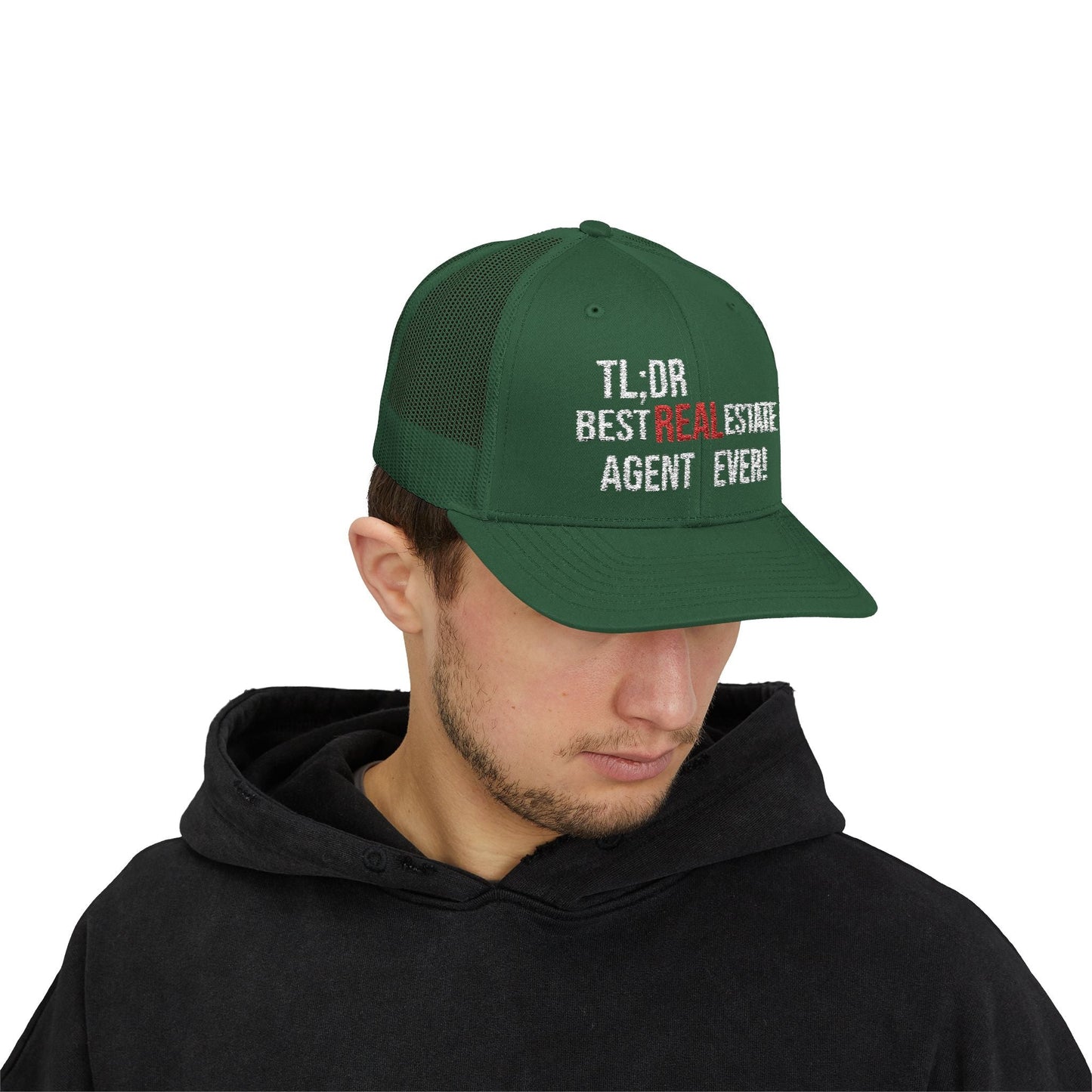 TL;DR: Best Real Estate Agent Ever Hat – Trucker Cap With Bold Statement – Evergreen Hats for Casual Headwear (27 view)